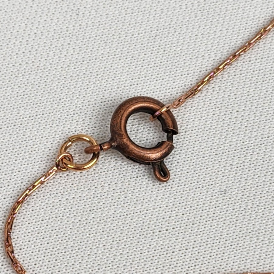Copper Butterfly Pendant Delicate Chain Necklace