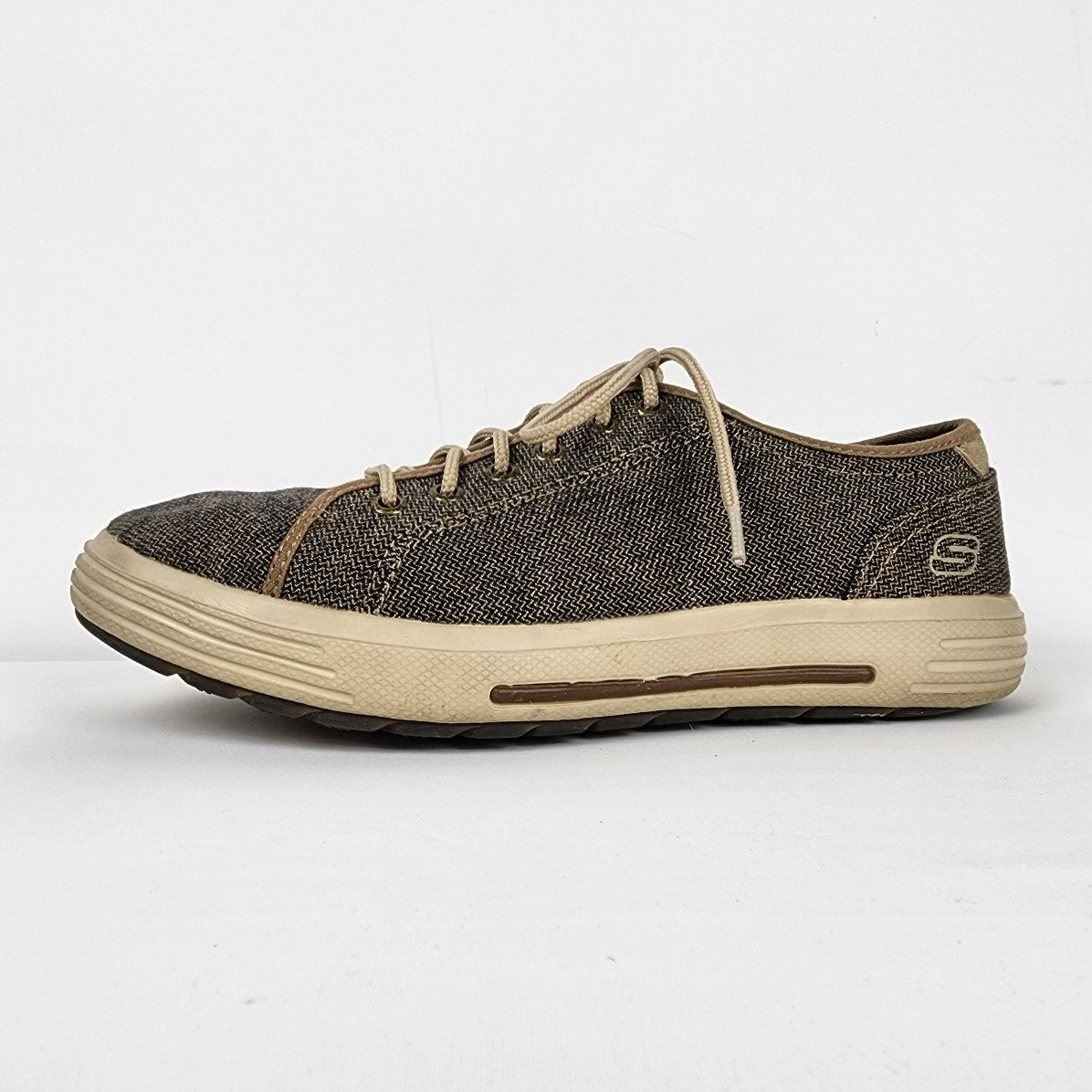 Skechers Classic Fit Air Cooled Memory Foam Brown Kint Runners Mens Size 9.5