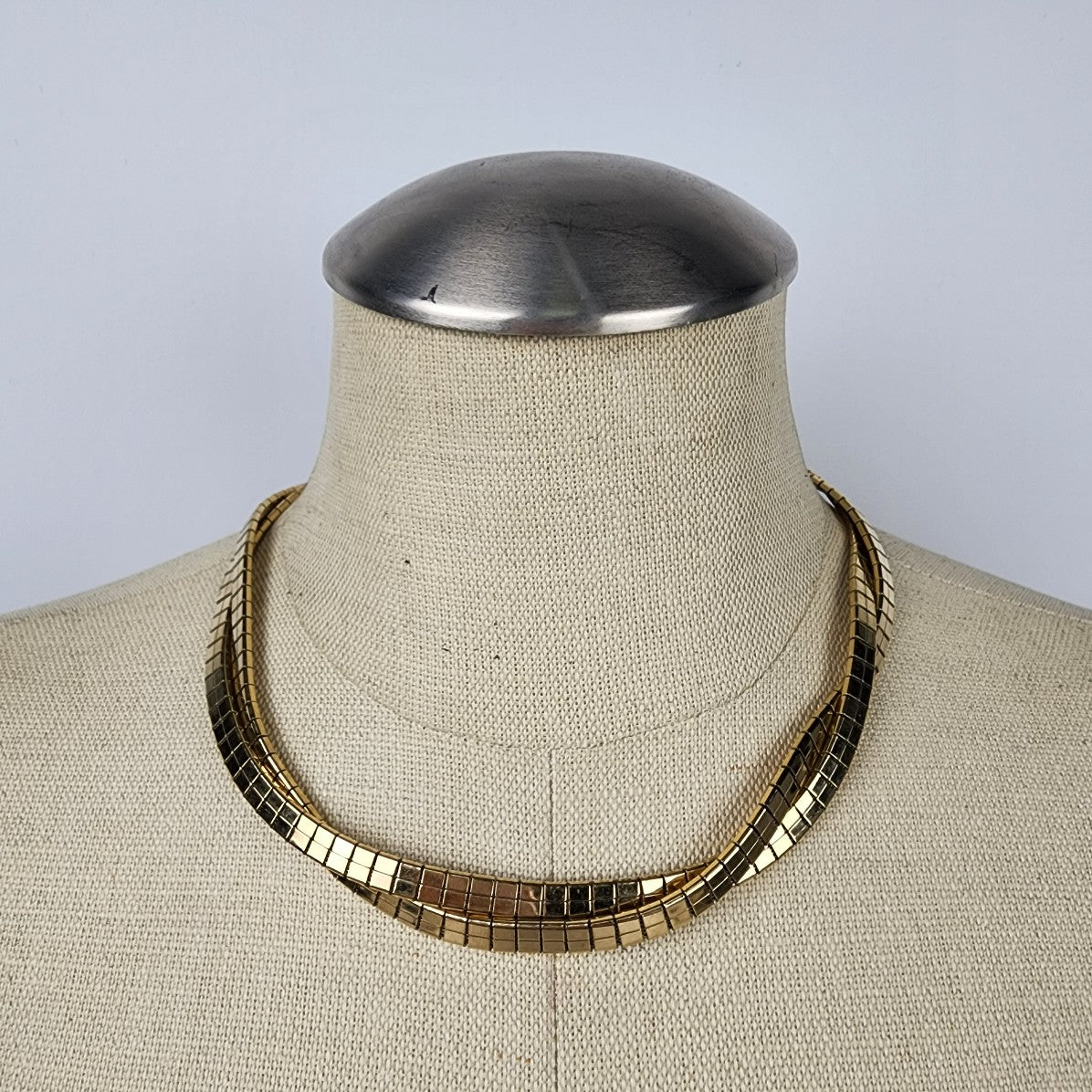 Vintage Made In Germany 12KGF Twisted Chain Collar Neklace