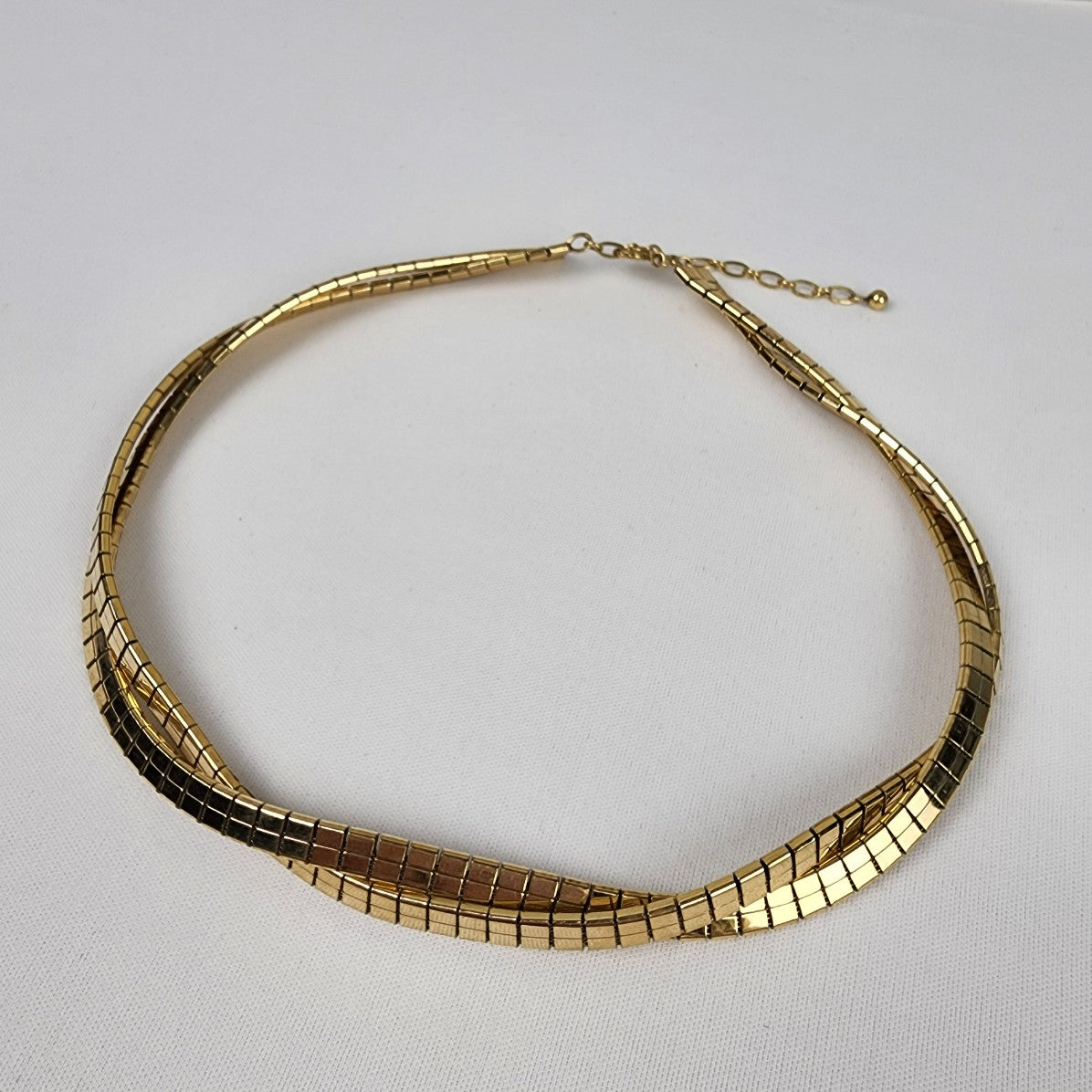 Vintage Made In Germany 12KGF Twisted Chain Collar Neklace