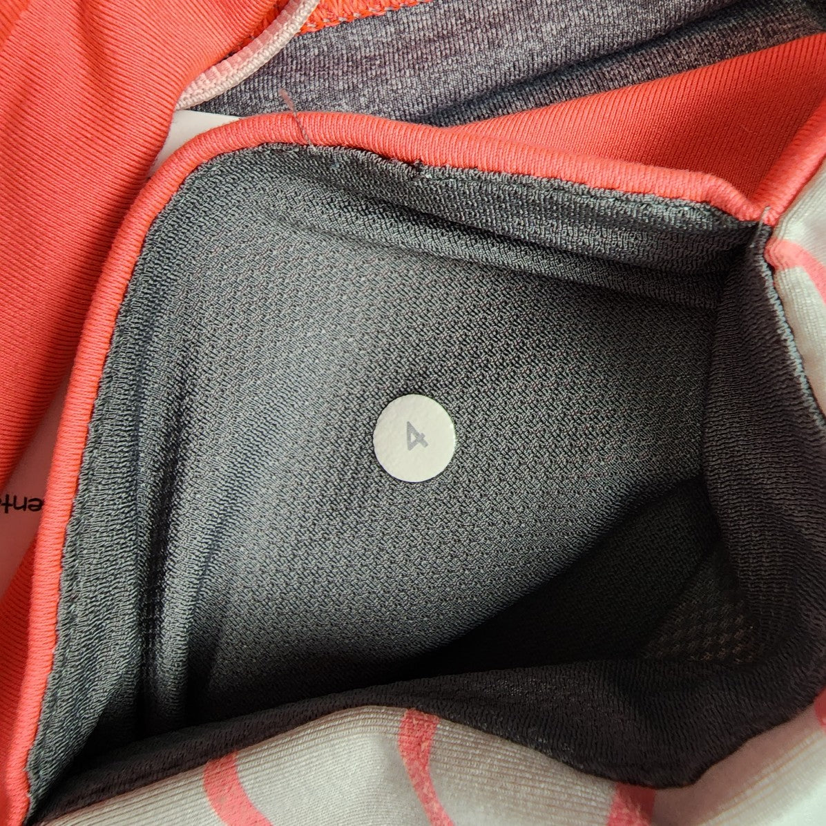Lululemon Grey & Coral Cropped Leggings Size 4