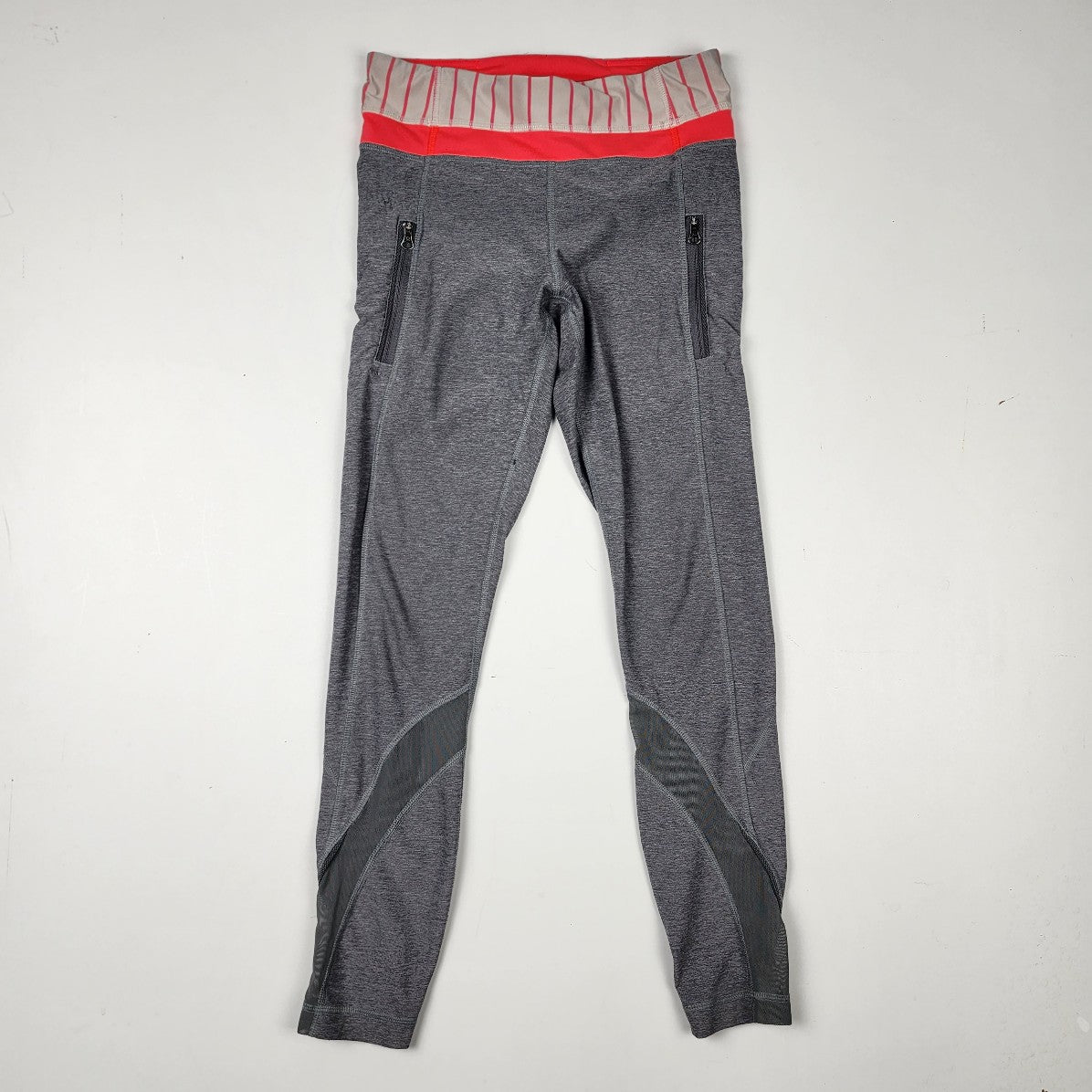 Lululemon Grey & Coral Cropped Leggings Size 4