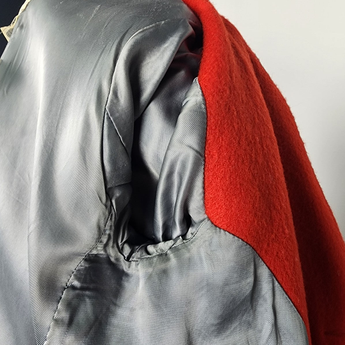 Vintage 1970s Hudson's Bay Red Point Blanket Pea Coat Size L