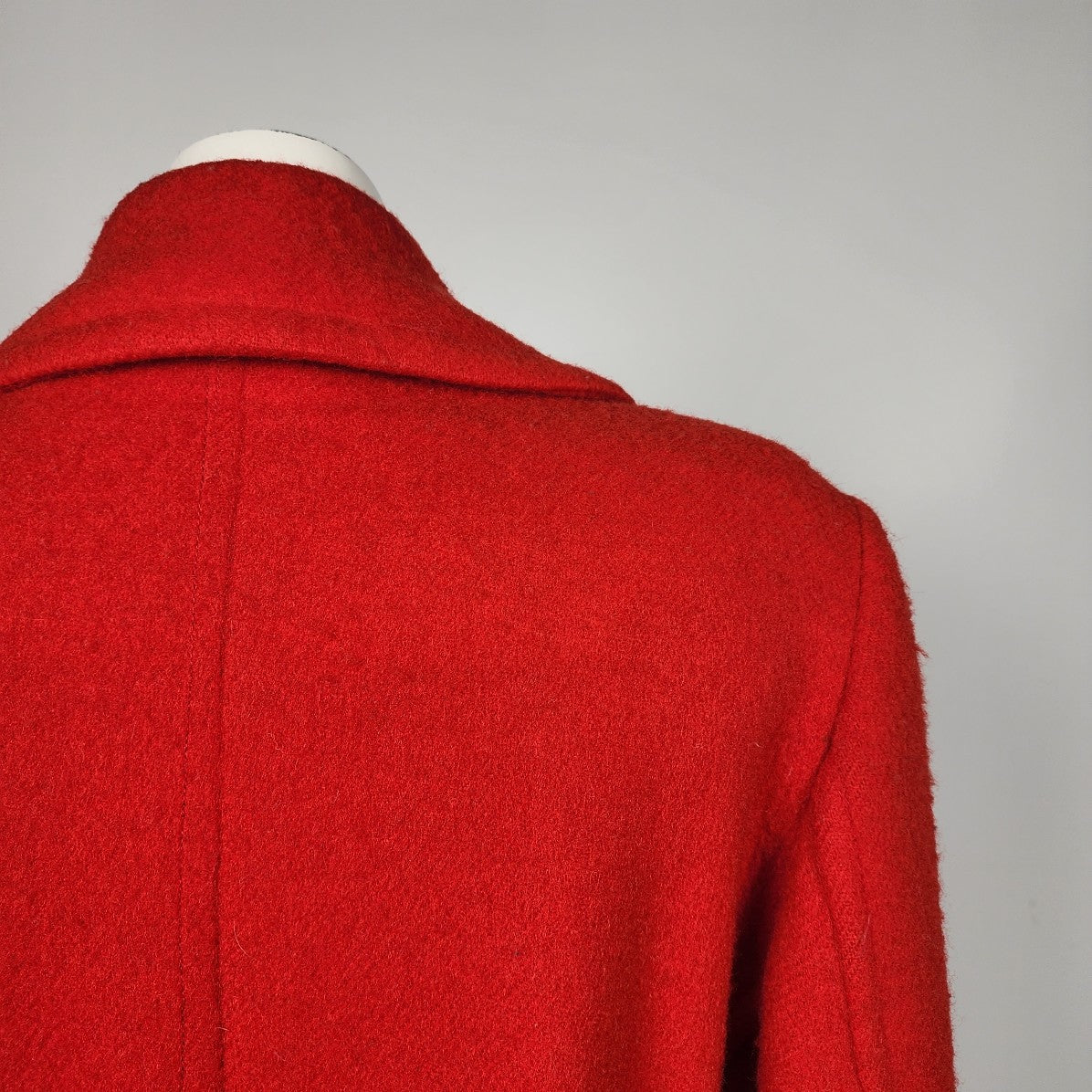 Vintage 1970s Hudson's Bay Red Point Blanket Pea Coat Size L