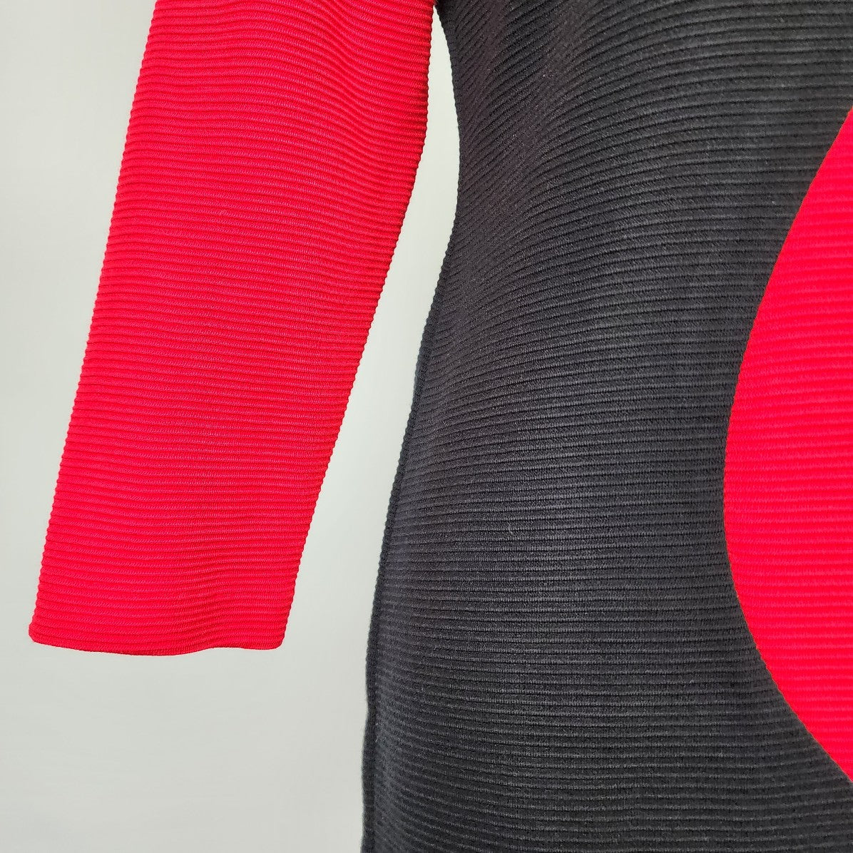 Vintage Editions Red & Black Color Block Mini Dress Size M