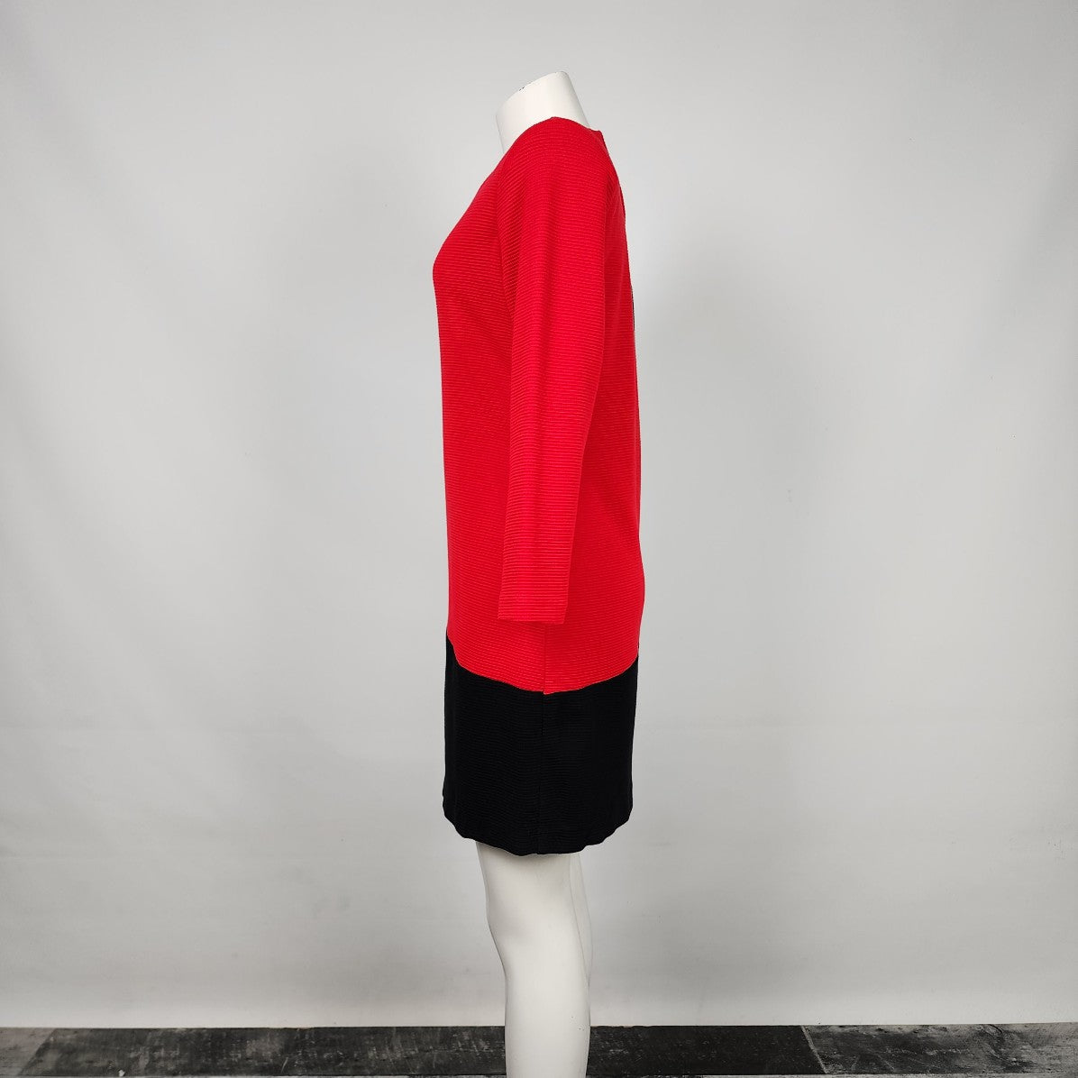 Vintage Editions Red & Black Color Block Mini Dress Size M