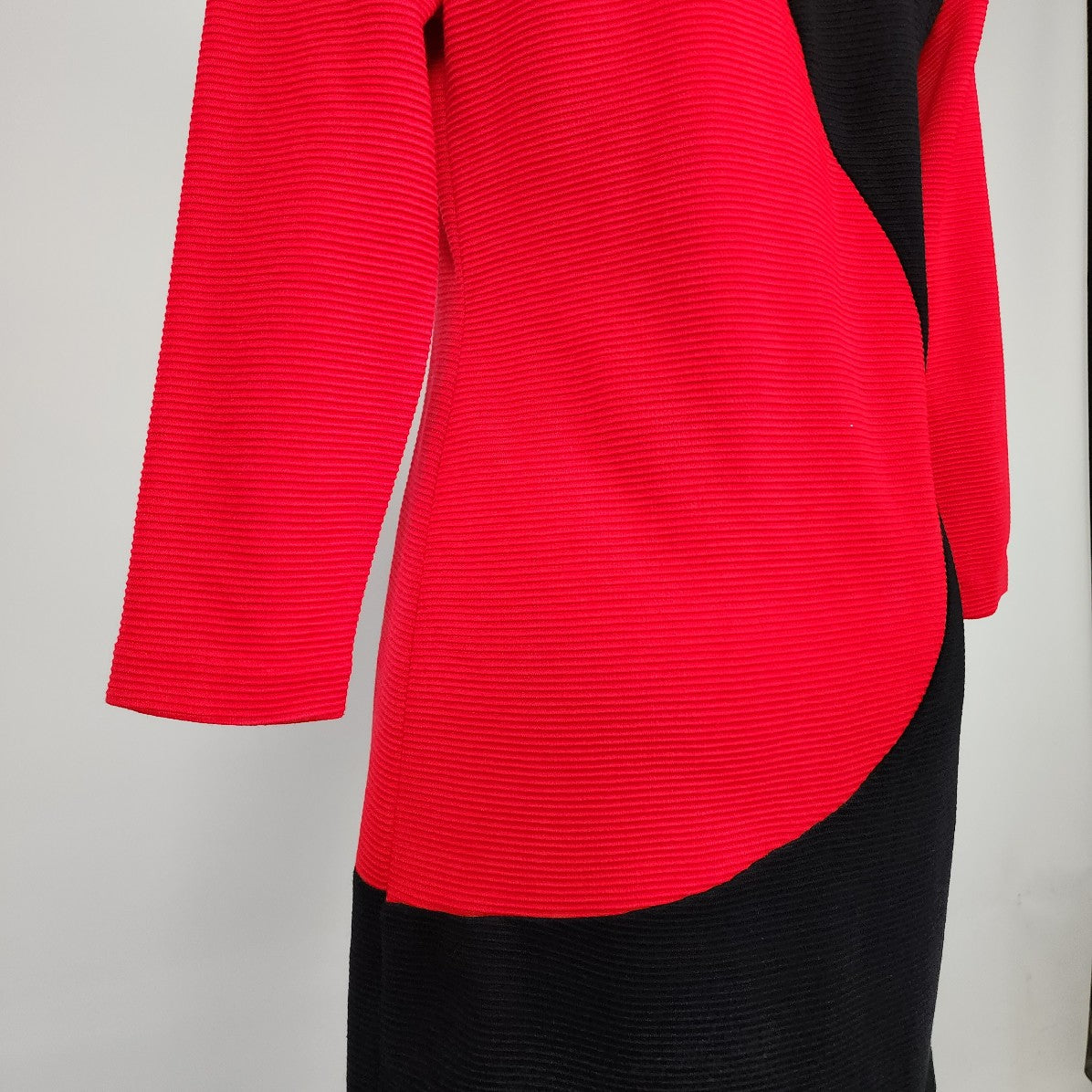 Vintage Editions Red & Black Color Block Mini Dress Size M
