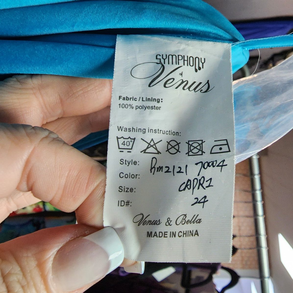 Symphony of Venus Blue Satin Crystal Detail Gown Size 1X-2X Grad Eventwear