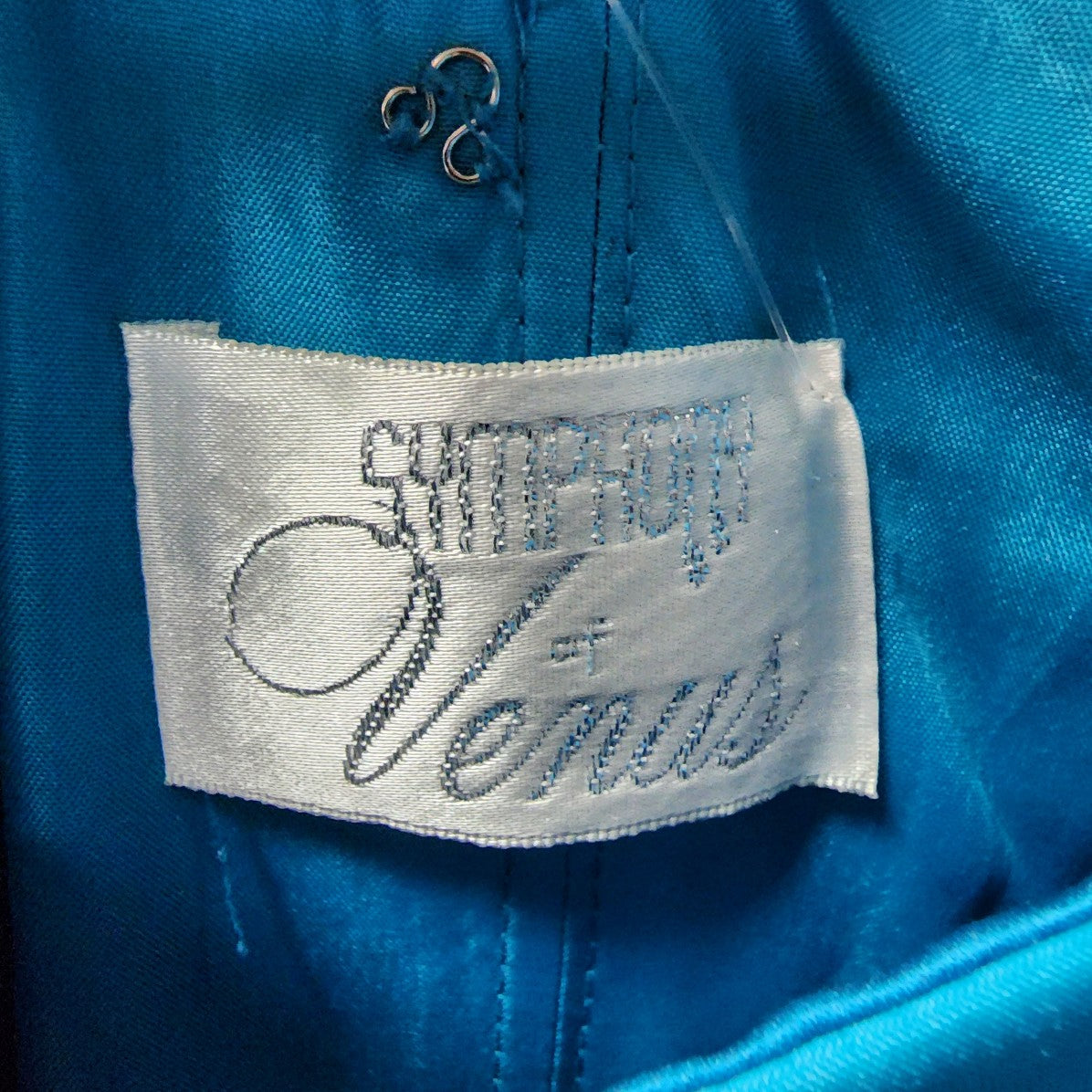 Symphony of Venus Blue Satin Crystal Detail Gown Size 1X-2X Grad Eventwear