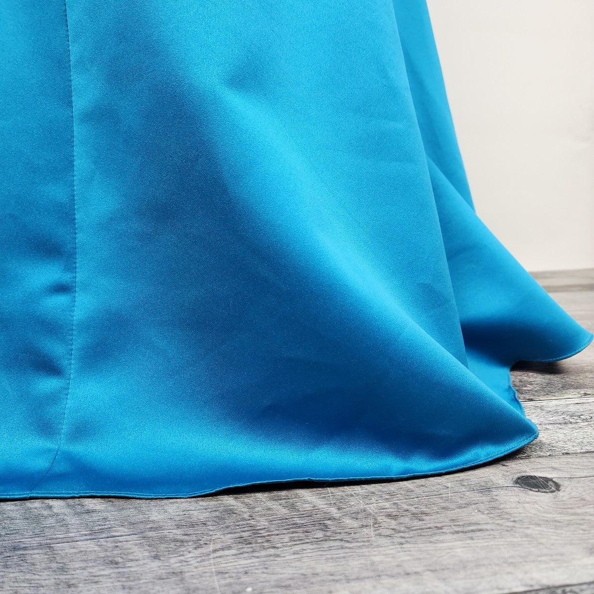 Symphony of Venus Blue Satin Crystal Detail Gown Size 1X-2X Grad Eventwear