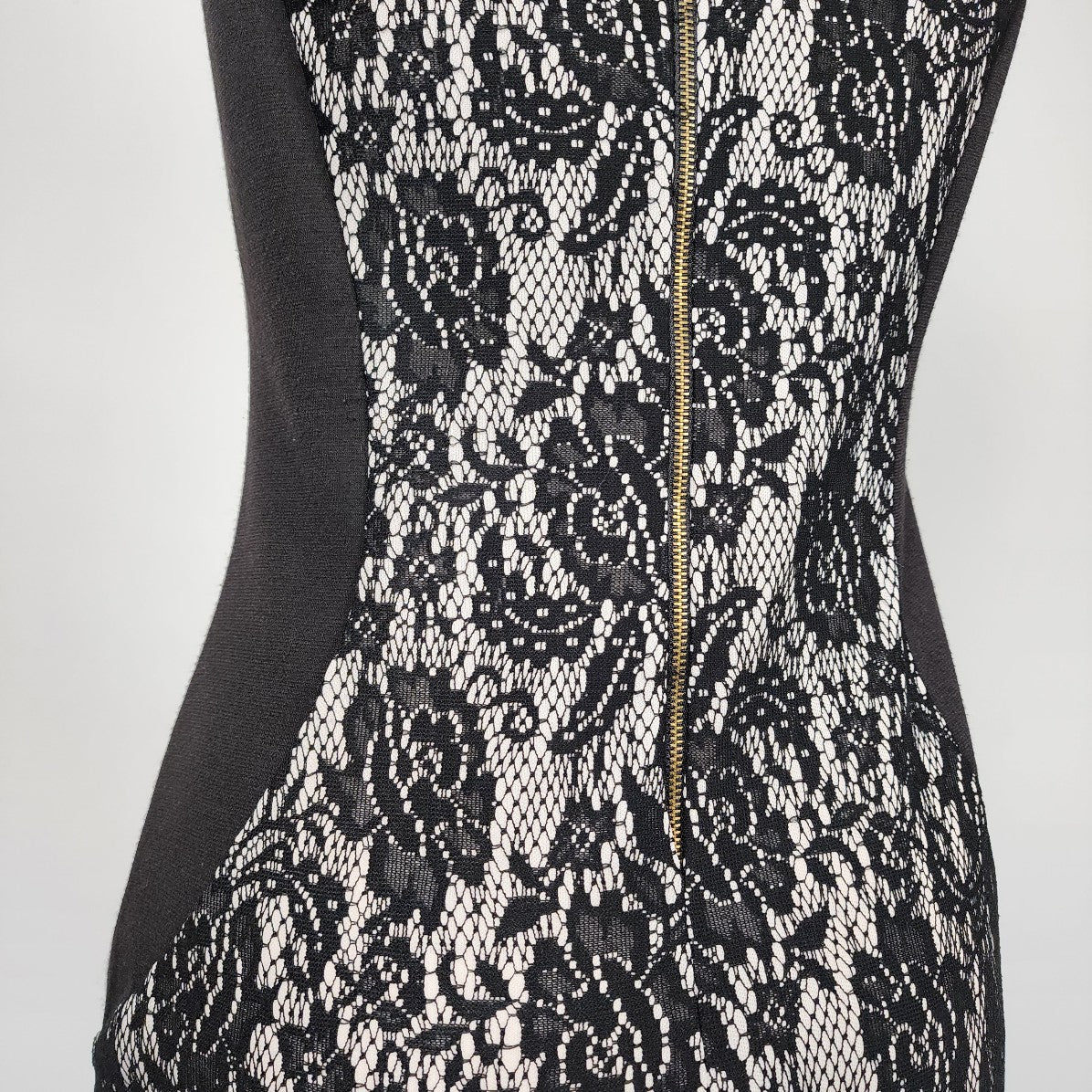 AA Studio Black Lace Sheath Dress Size 8