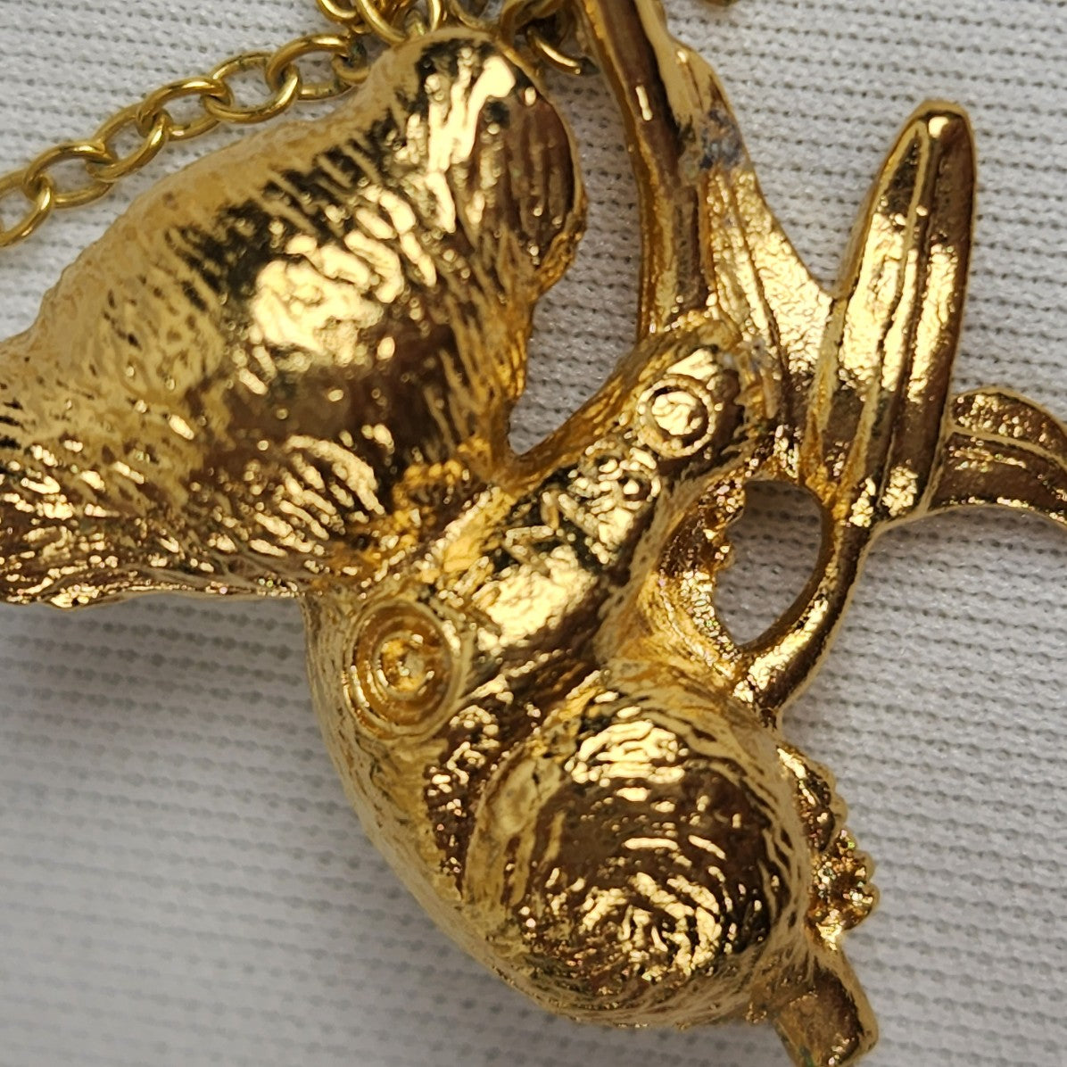 Vintage Koala Pendant Necklace Gold Tone