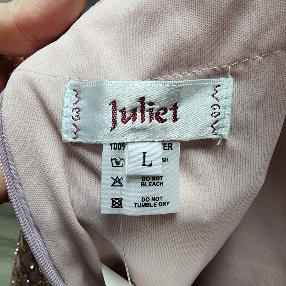 Juliet Rose Gold Sparkle Grad Gown Size M/L
