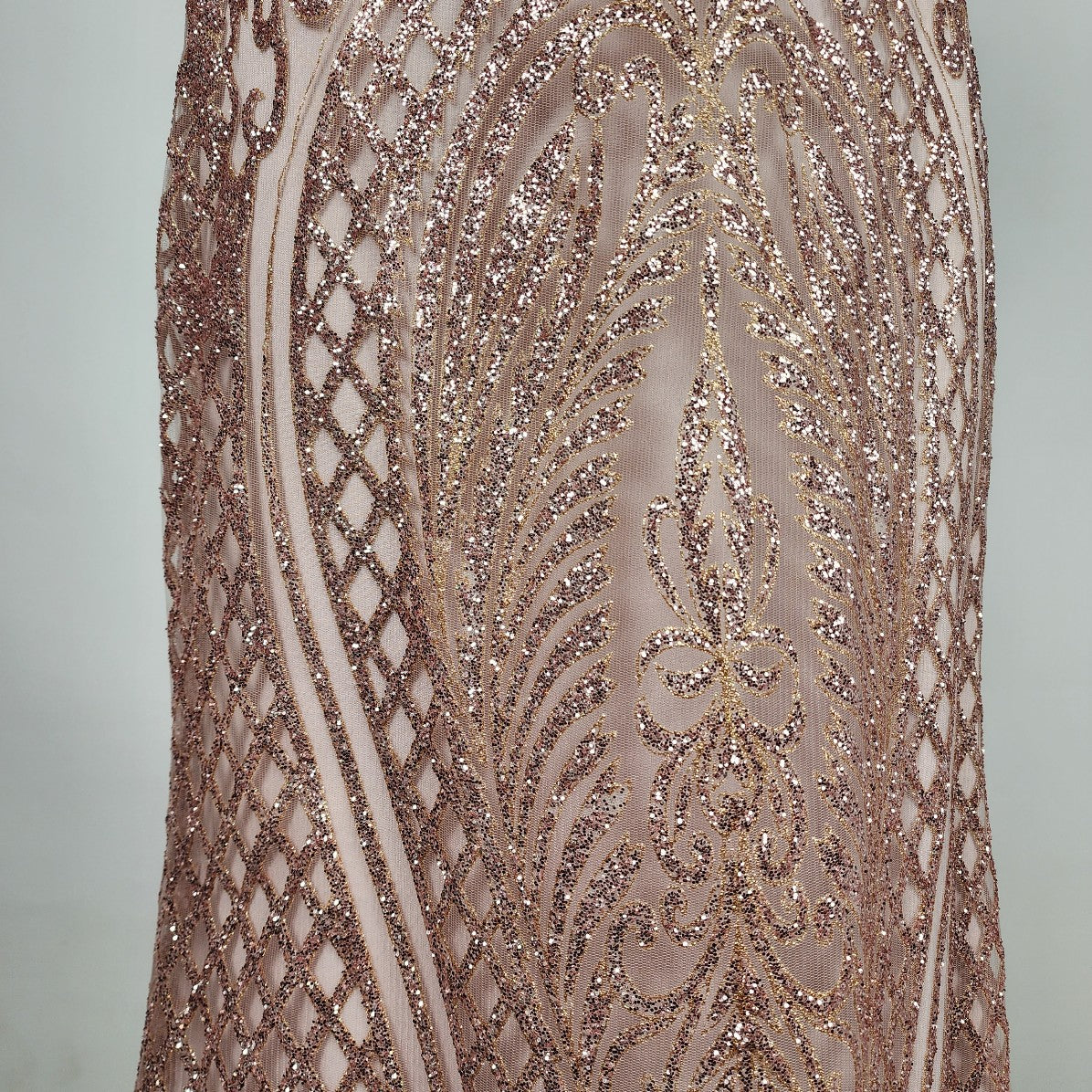Juliet Rose Gold Sparkle Grad Gown Size M/L