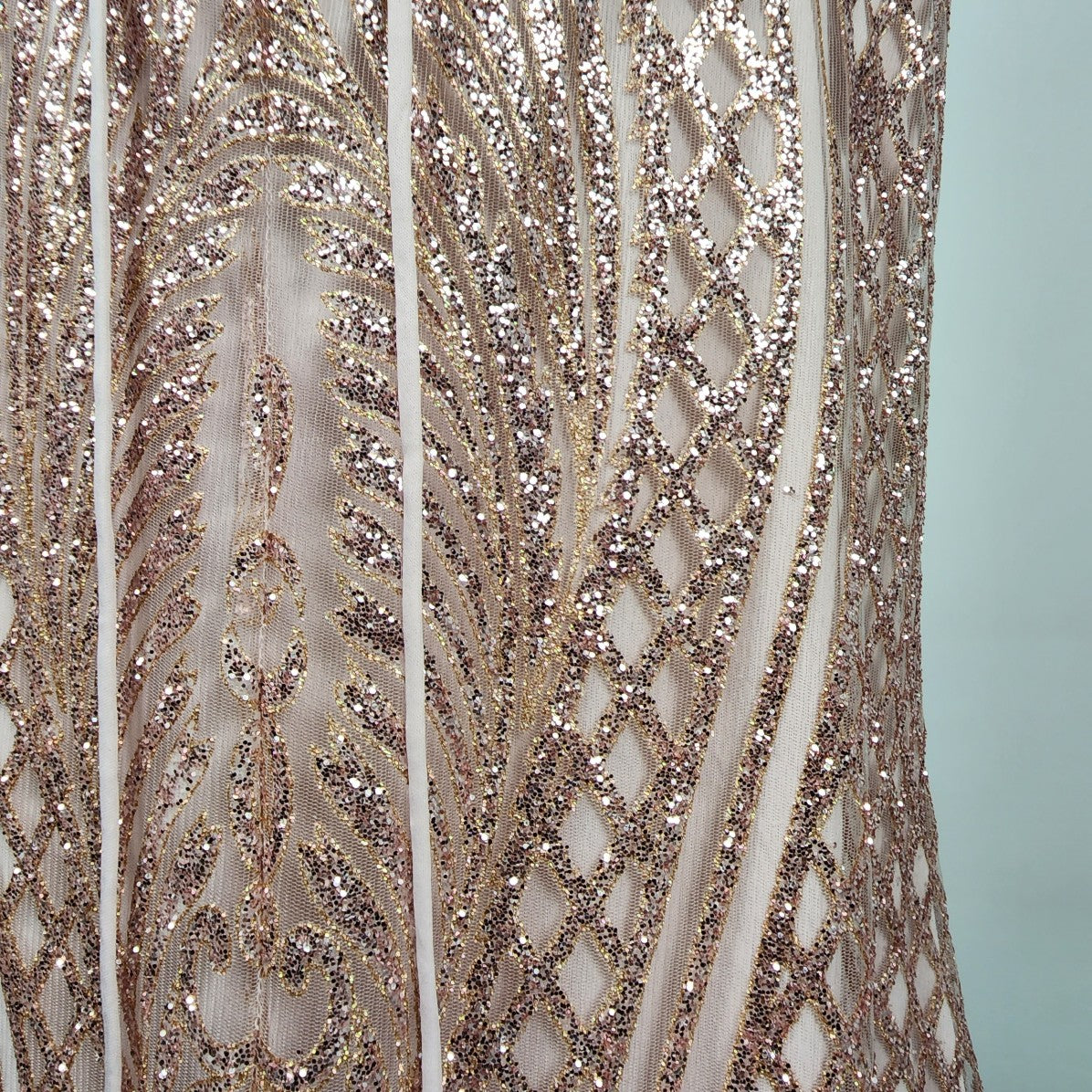 Juliet Rose Gold Sparkle Grad Gown Size M/L