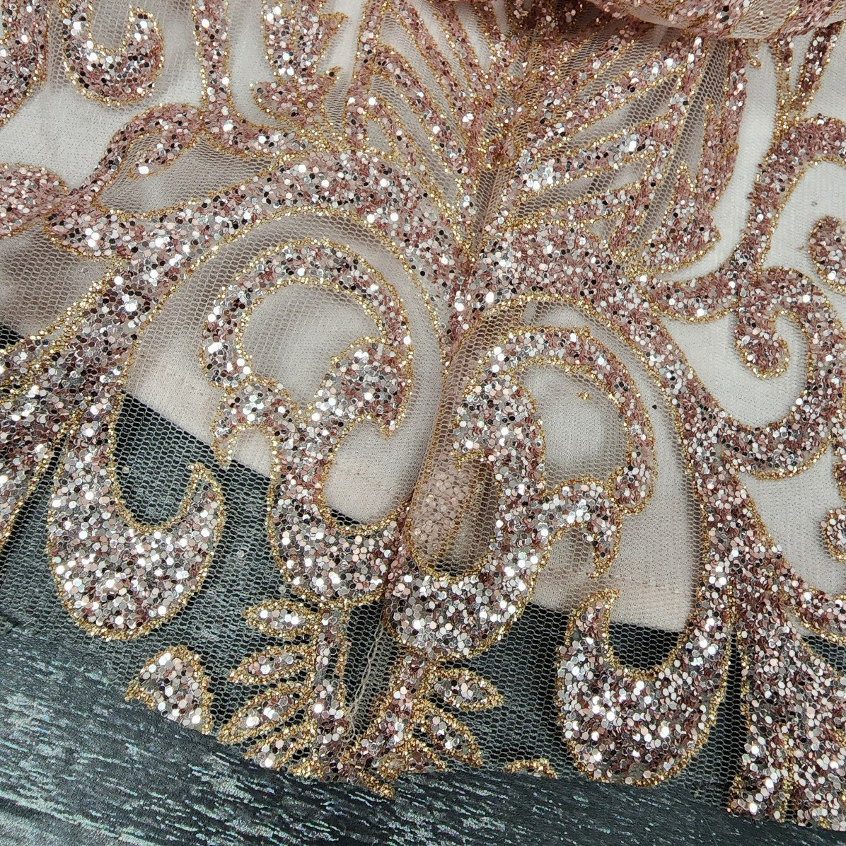 Juliet Rose Gold Sparkle Grad Gown Size M/L