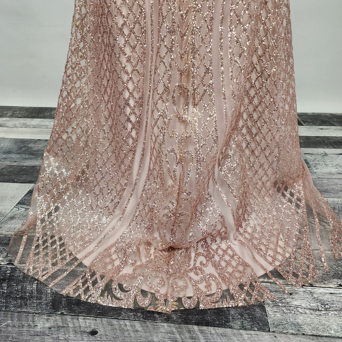 Juliet Rose Gold Sparkle Grad Gown Size M/L
