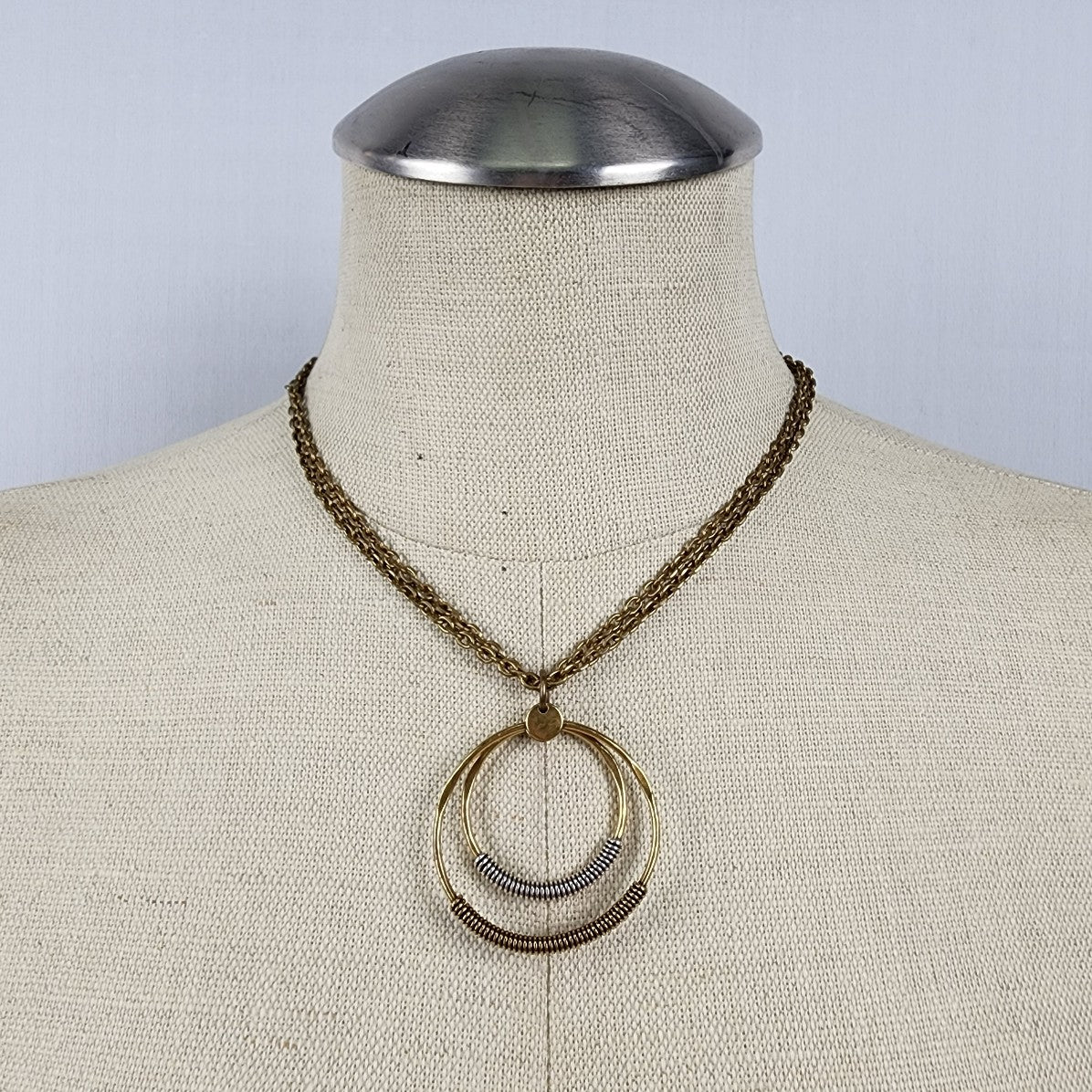 Bayer SF Bronze Necklace Multi Tone Pendant Chain