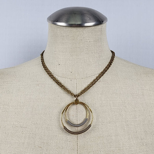 Bayer SF Bronze Necklace Multi Tone Pendant Chain