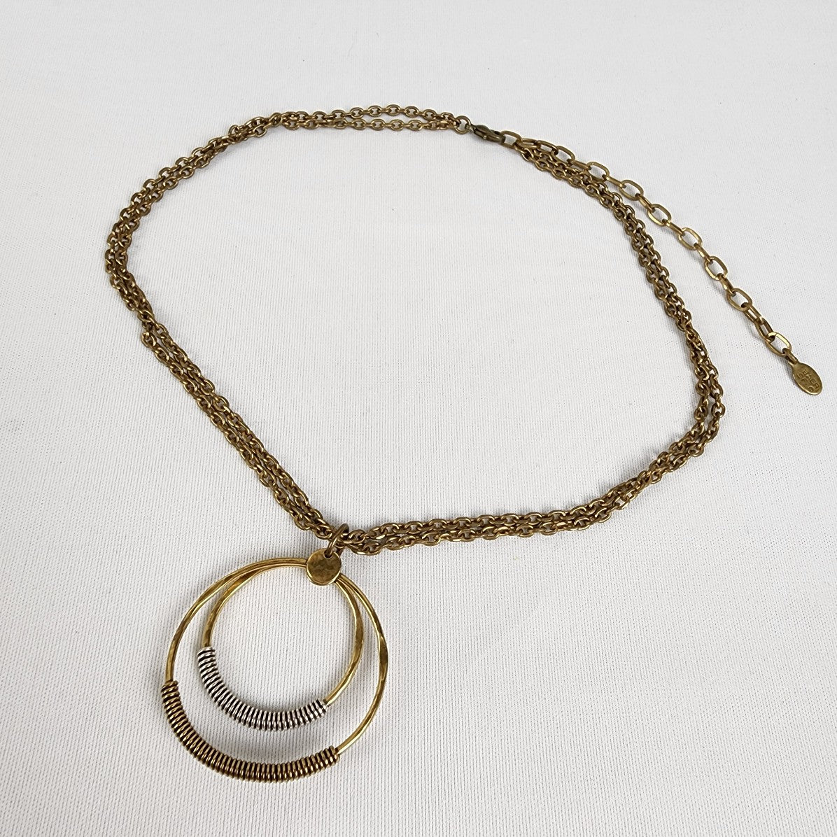 Bayer SF Bronze Necklace Multi Tone Pendant Chain