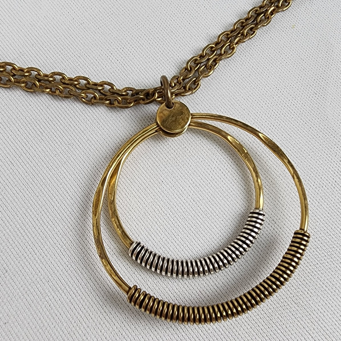 Bayer SF Bronze Necklace Multi Tone Pendant Chain