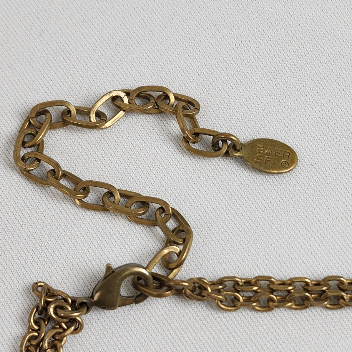 Bayer SF Bronze Necklace Multi Tone Pendant Chain
