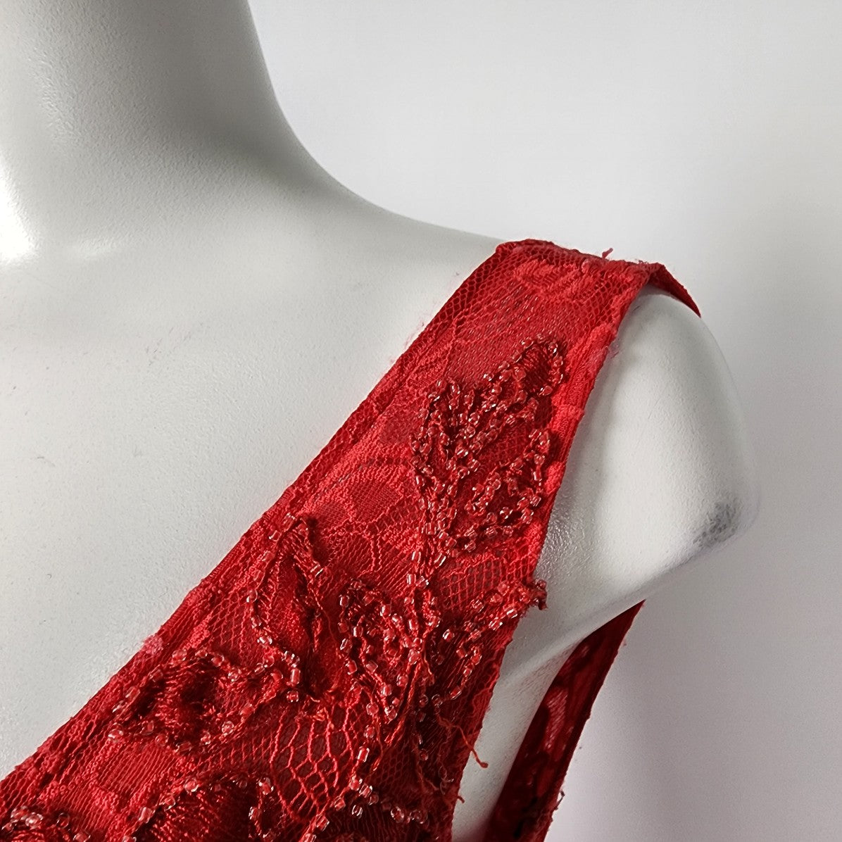 Andrea & Leo Couture Red Flare Grad Gown Size S/M