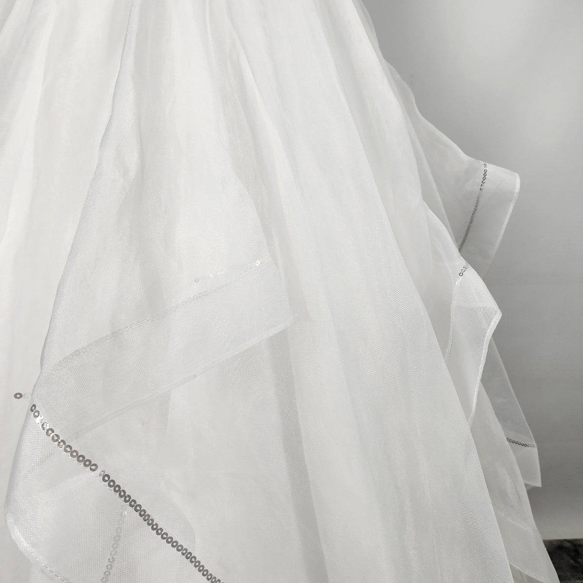 Bonny Bridal Crystal Encrusted Horse Hair Tule Wedding Gown Size S/M