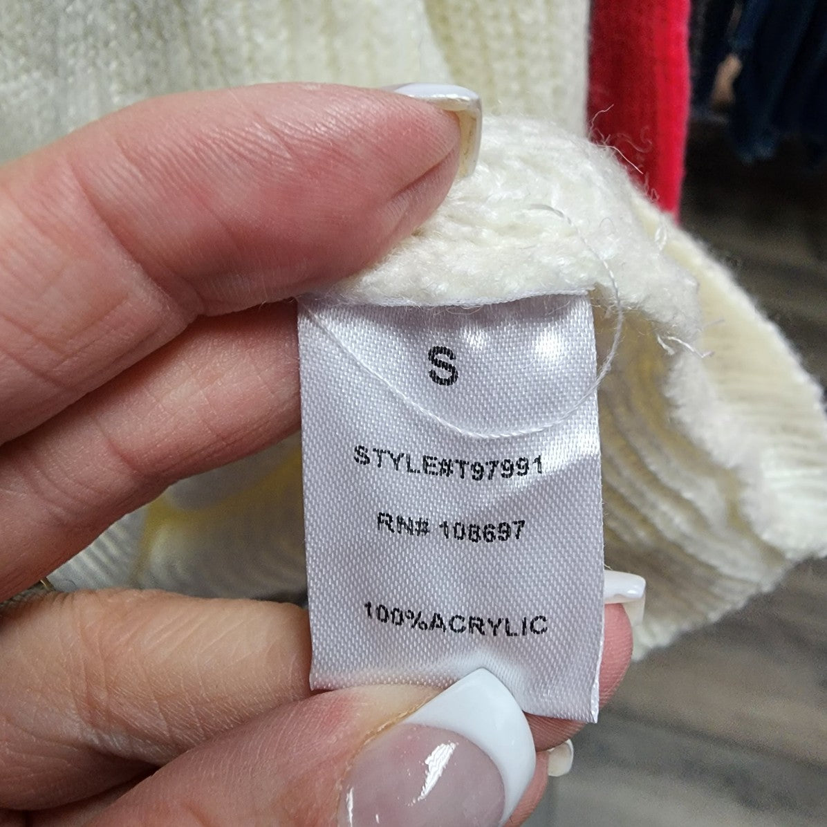 Sweet Rain Cream Knit Turtle Neck Sweater Size S/M