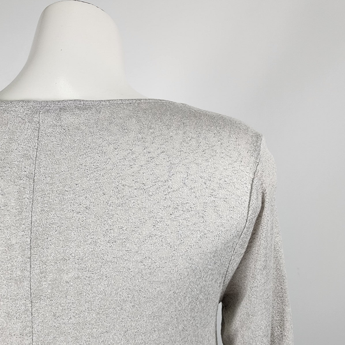 umgee Grey Cotton Knit A Line Sweater Size S