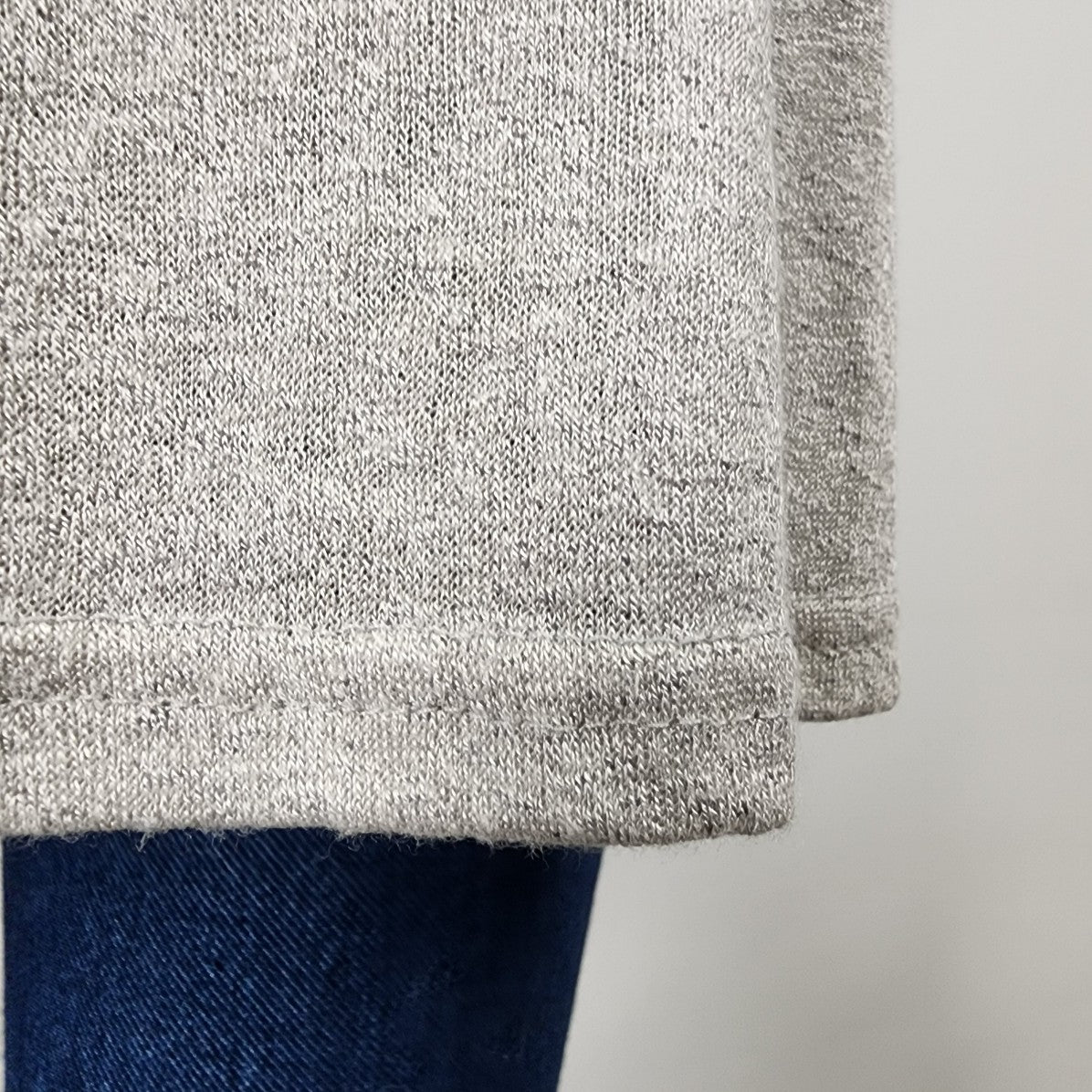 umgee Grey Cotton Knit A Line Sweater Size S