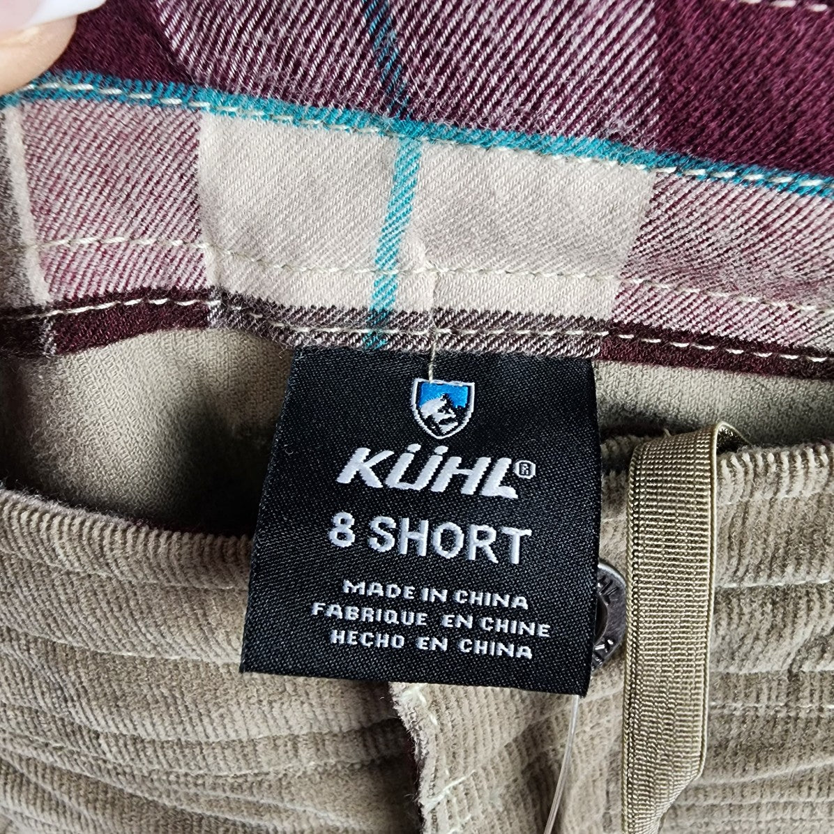 Kuhl Grey Cotton Corduroy Pants Size 8 Short