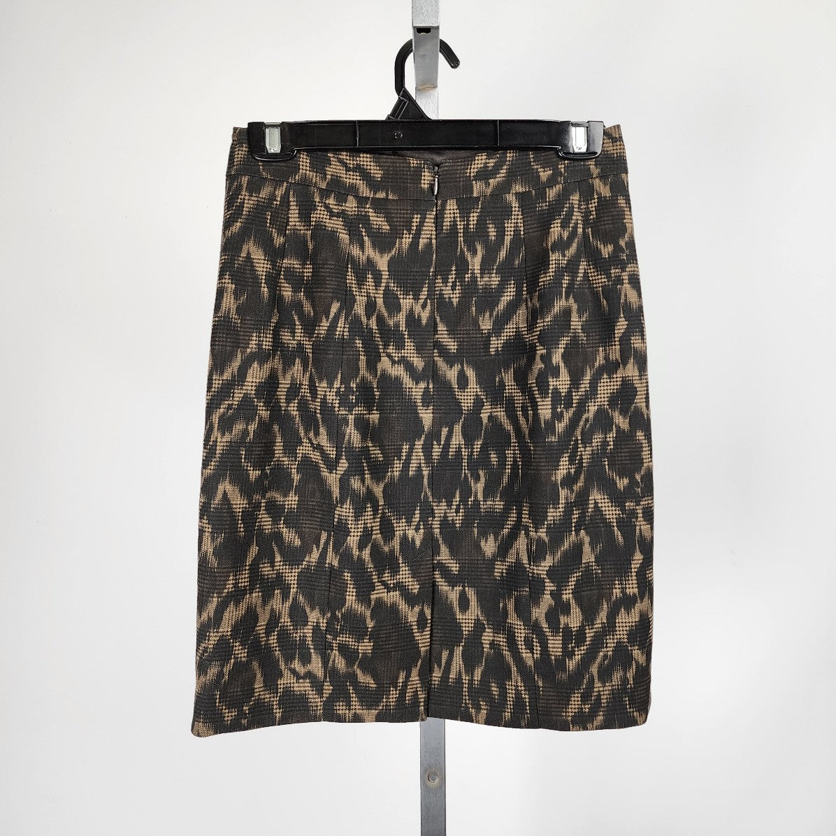 Tahari Brown Animal Print Knee Length Skirt Size 6