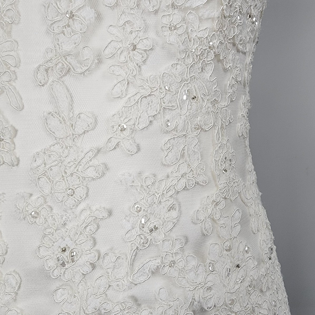 Maggie Sottero White Lace Mermaid Wedding Gown Size S/M