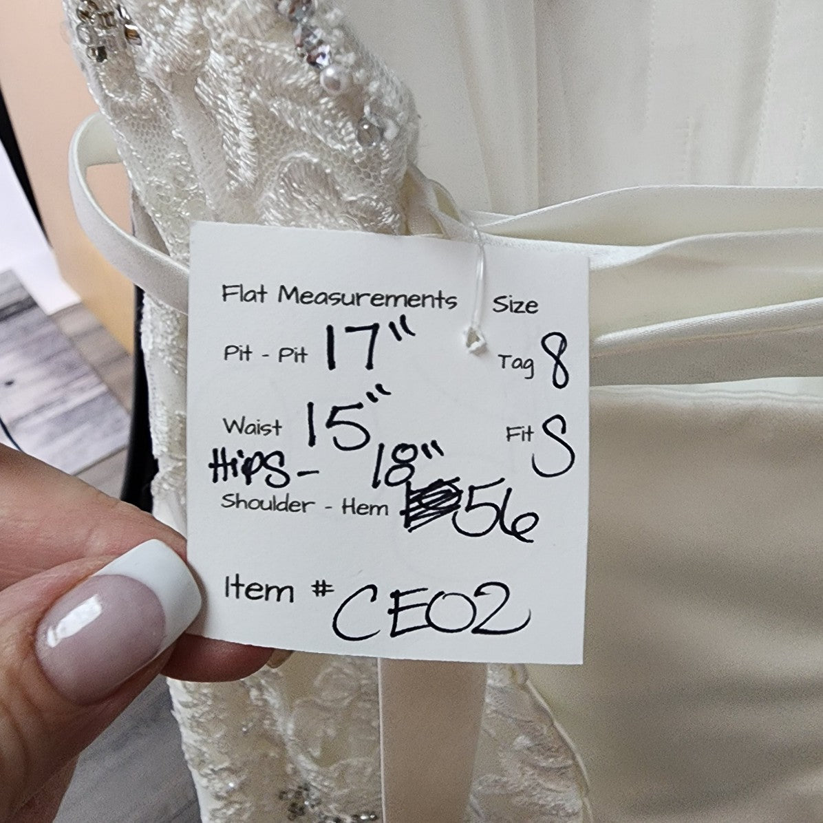 Stella York Lace Mermaid Wedding Gown Crystal Belt Size S