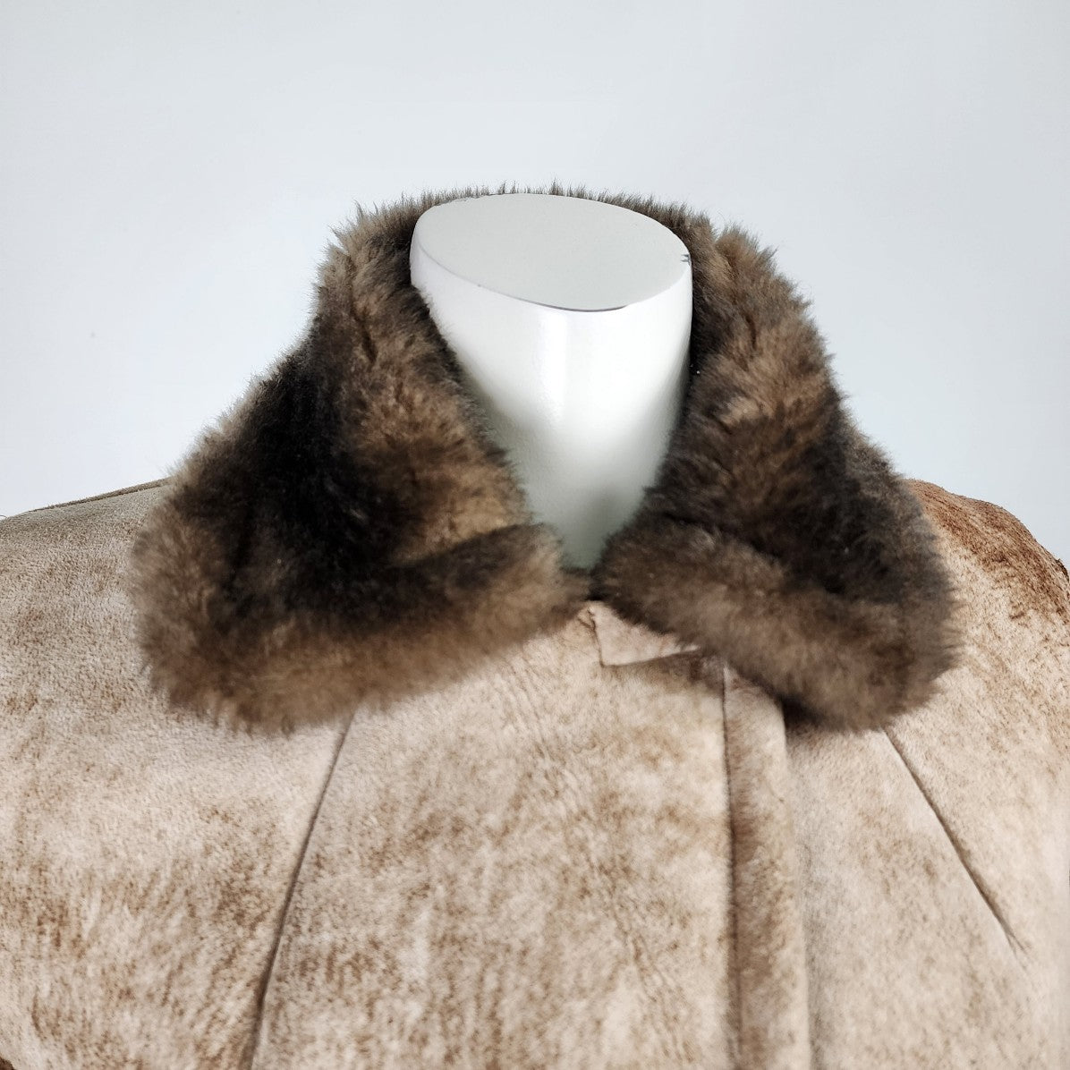 Vintage Marquis of London Natural Sheep Skin Coat Size S/M