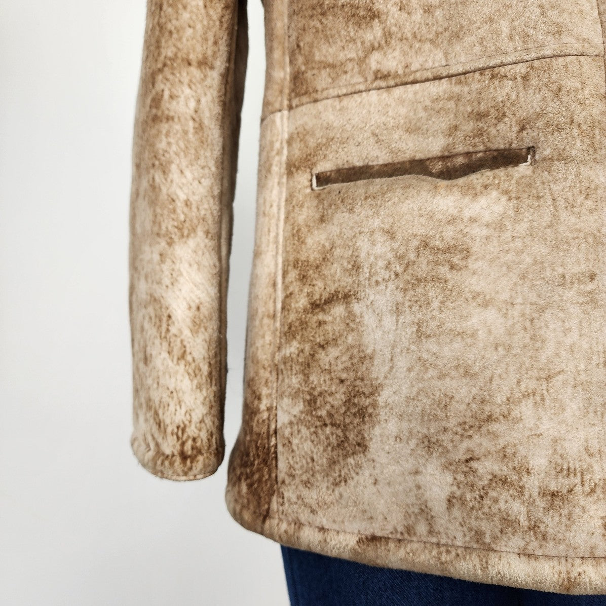 Vintage Marquis of London Natural Sheep Skin Coat Size S/M