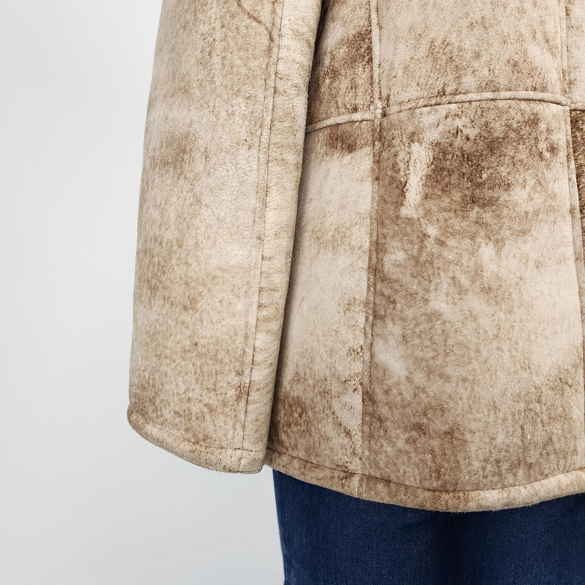 Vintage Marquis of London Natural Sheep Skin Coat Size S/M