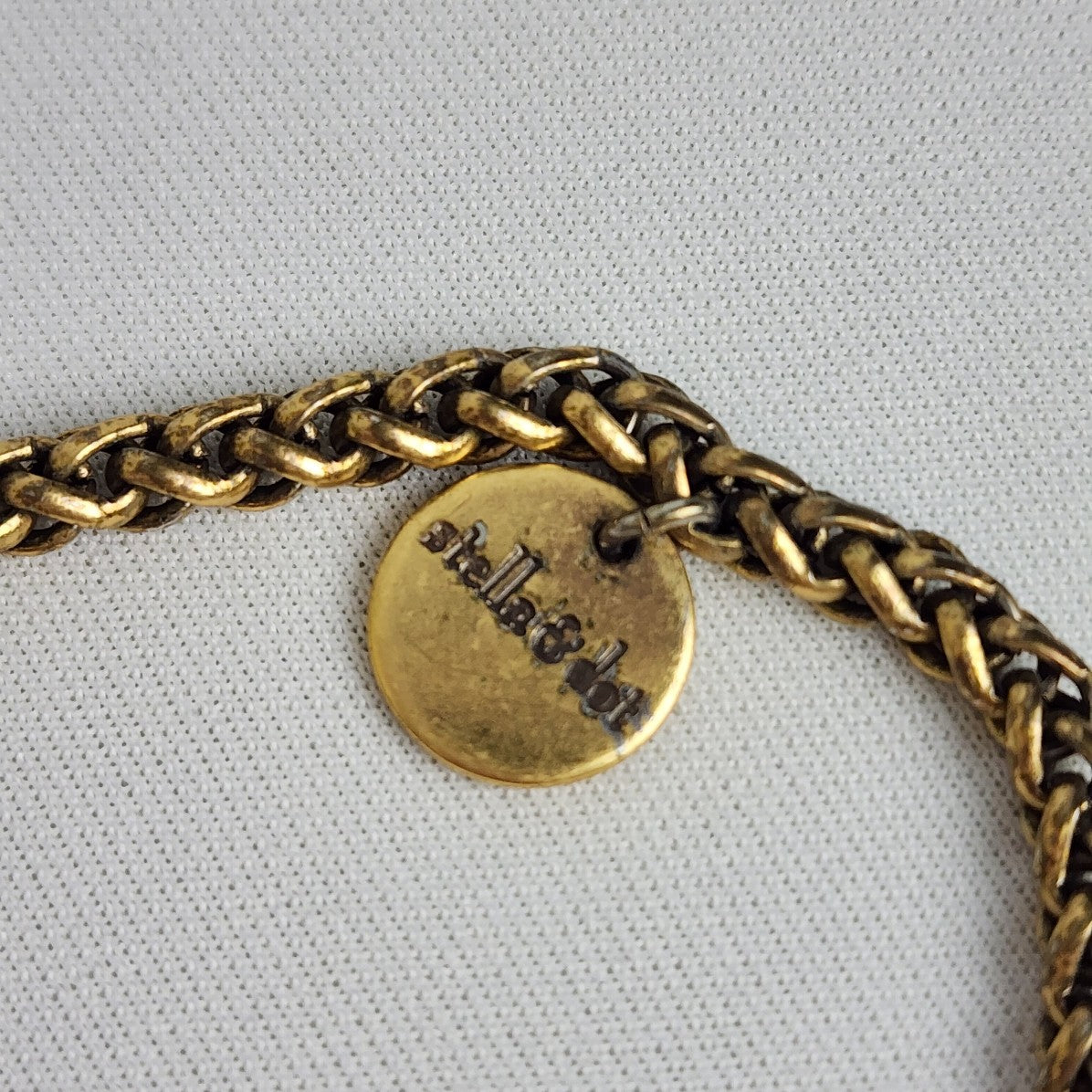 Stella & Dot Brio Beaded Tassel Necklace Gold & Red