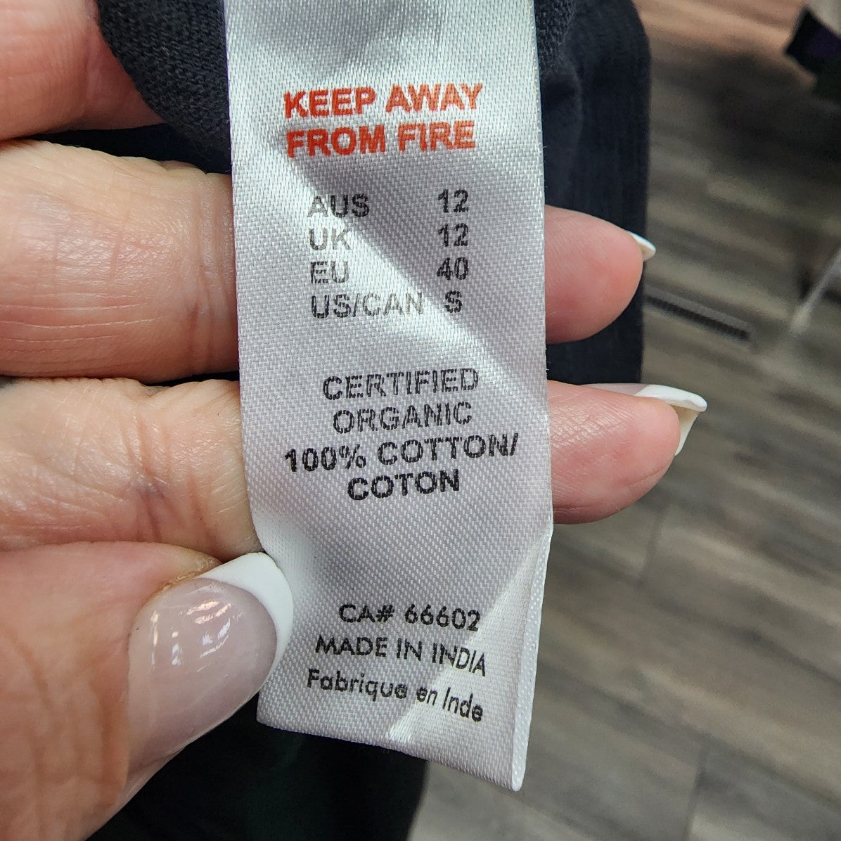 Orientique Naturally Australian Black Cotton Midi Dress Size S