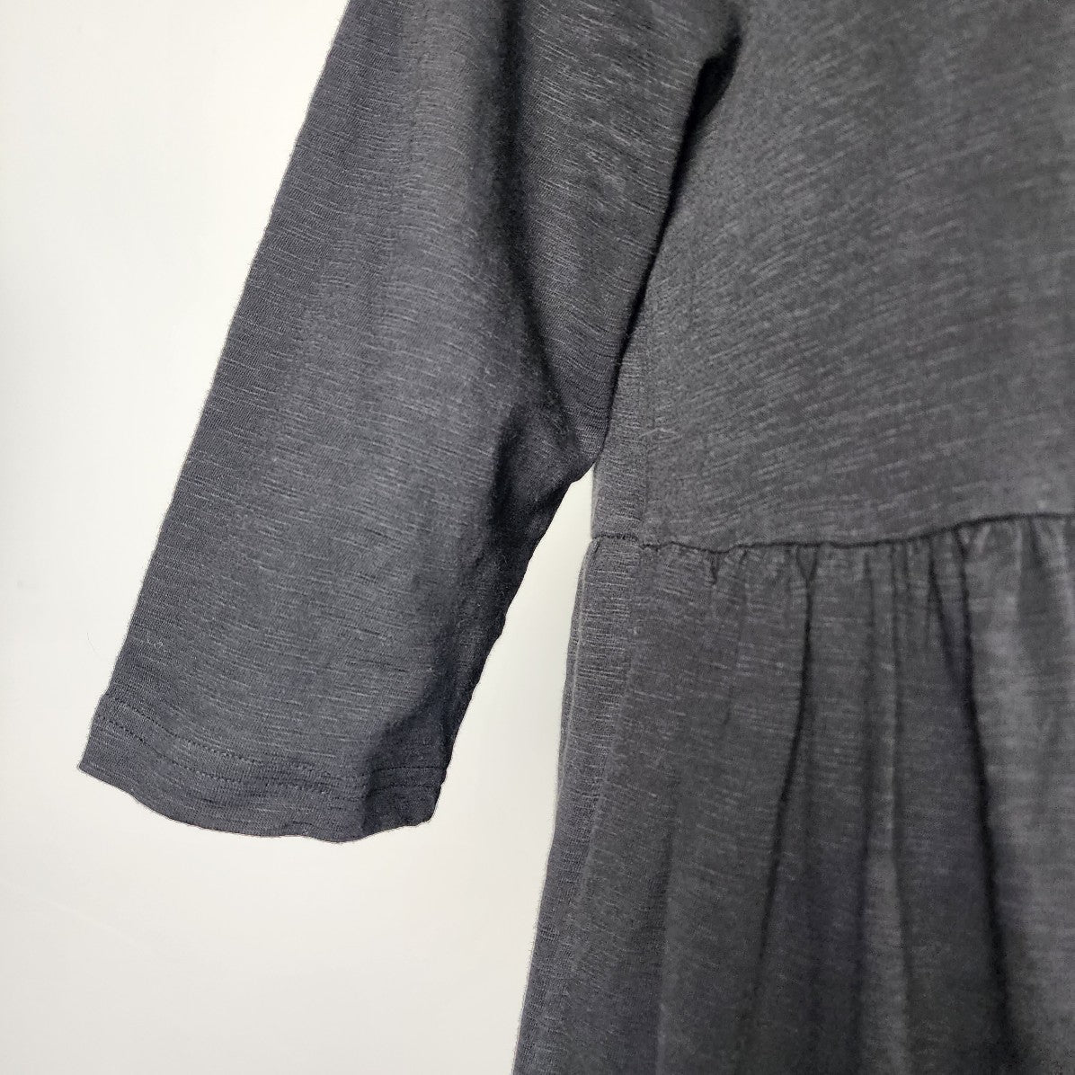 Orientique Naturally Australian Black Cotton Midi Dress Size S