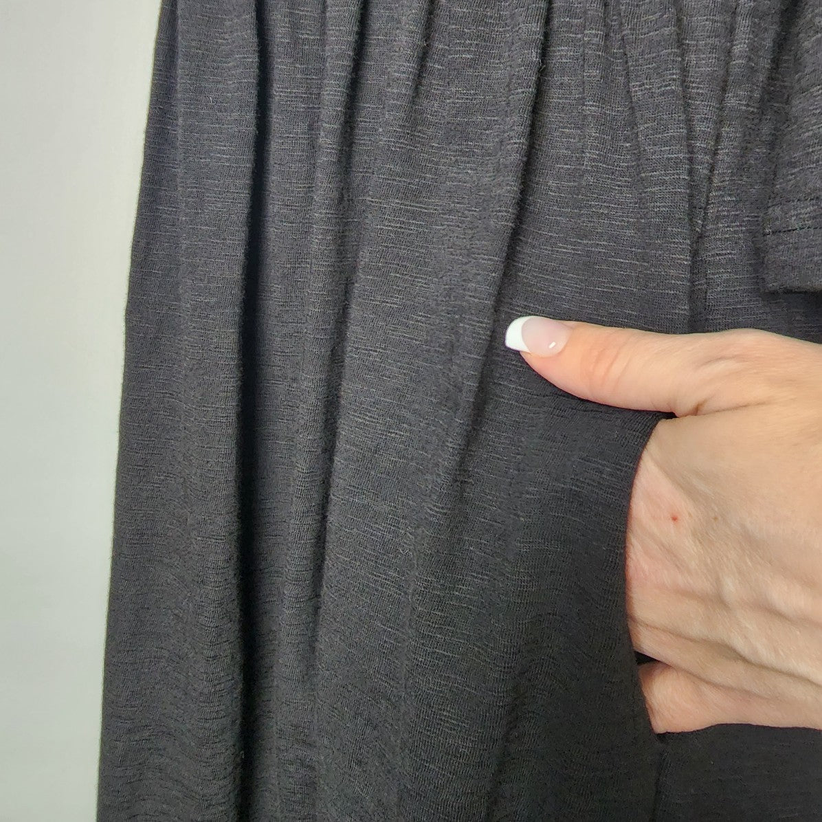 Orientique Naturally Australian Black Cotton Midi Dress Size S