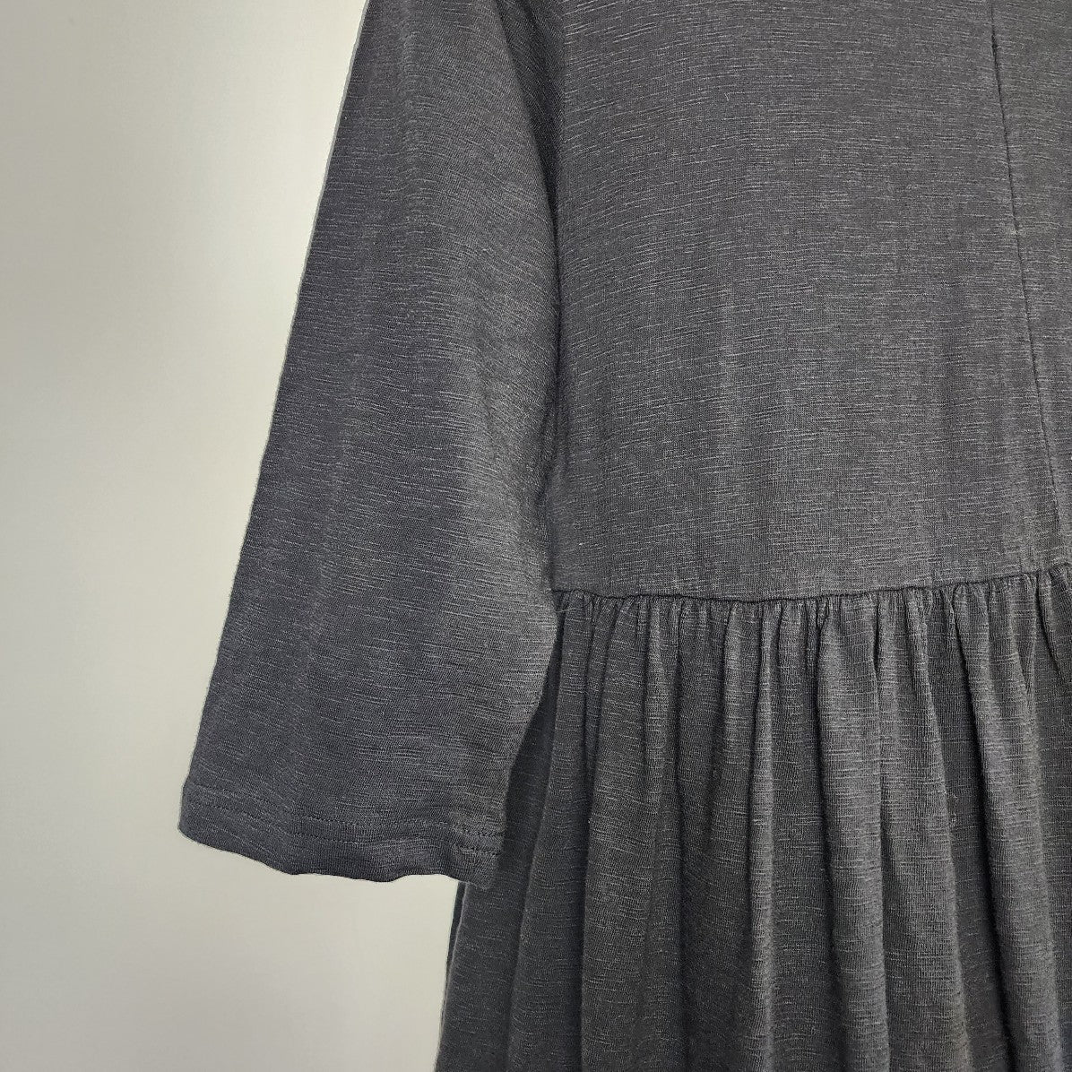 Orientique Naturally Australian Black Cotton Midi Dress Size S