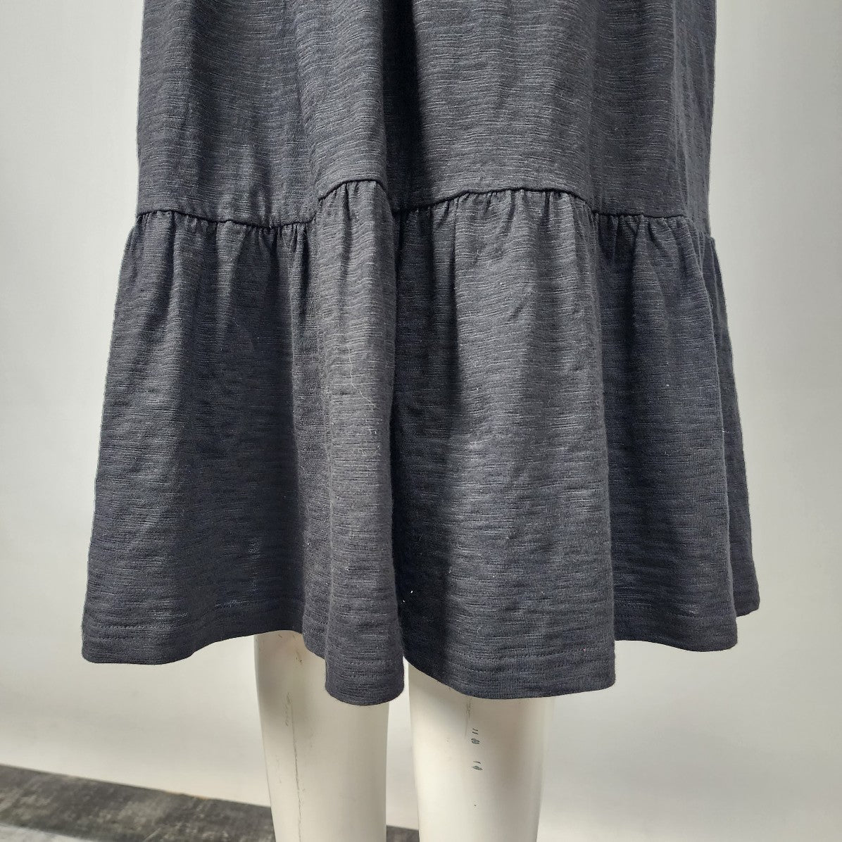 Orientique Naturally Australian Black Cotton Midi Dress Size S