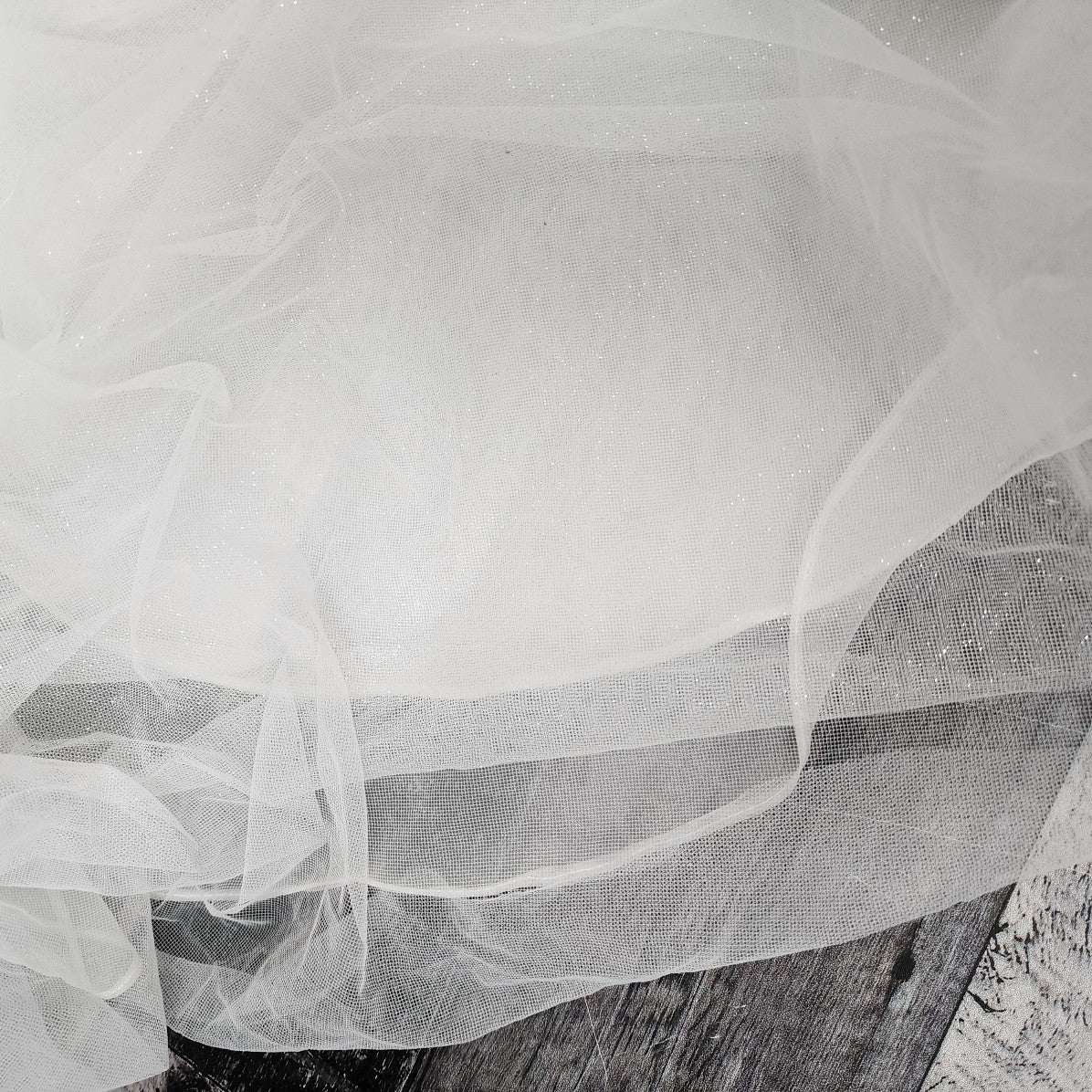 Rebecca Ingram White Lace Beaded Bodice Tulle Wedding Gown Size 18