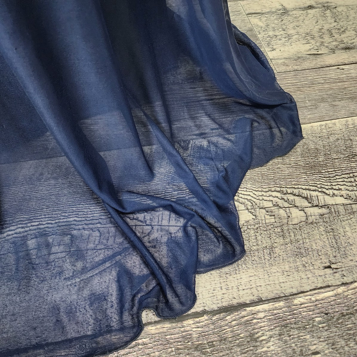My Michelle Navy AB Crystal Chiffon Event Gown Size 24