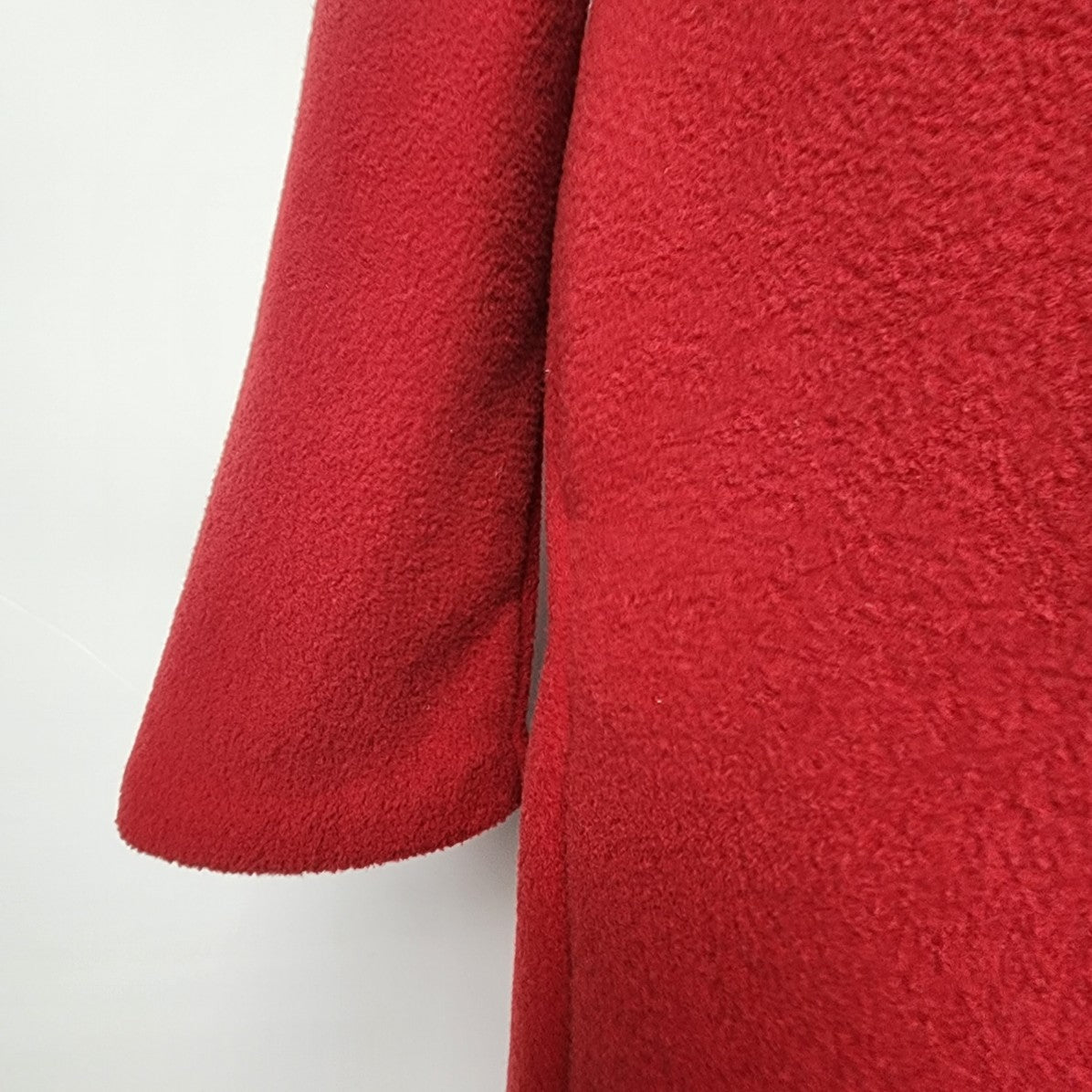 GG Sport Red Fleece Long Button Jacket Size XL