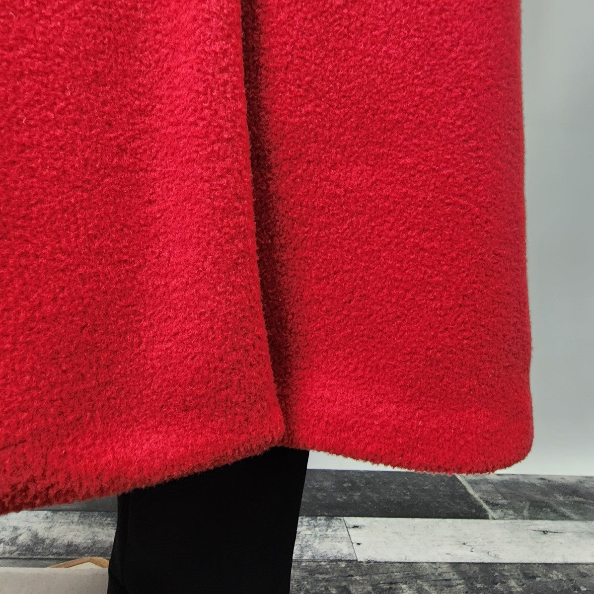 GG Sport Red Fleece Long Button Jacket Size XL