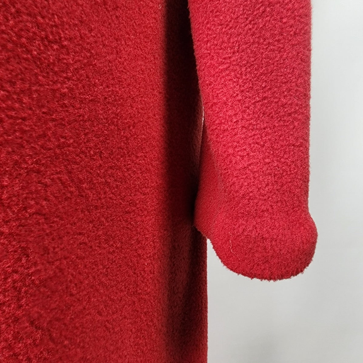 GG Sport Red Fleece Long Button Jacket Size XL