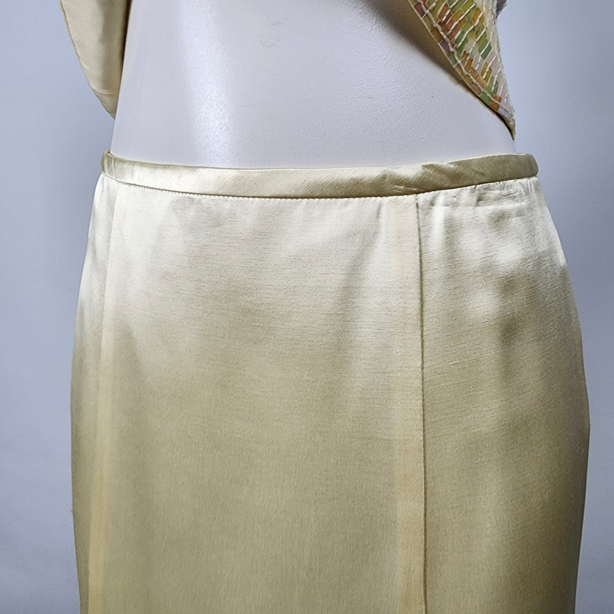 Alfred Angelo Yellow Sequined Two Piece Event Dress Size S